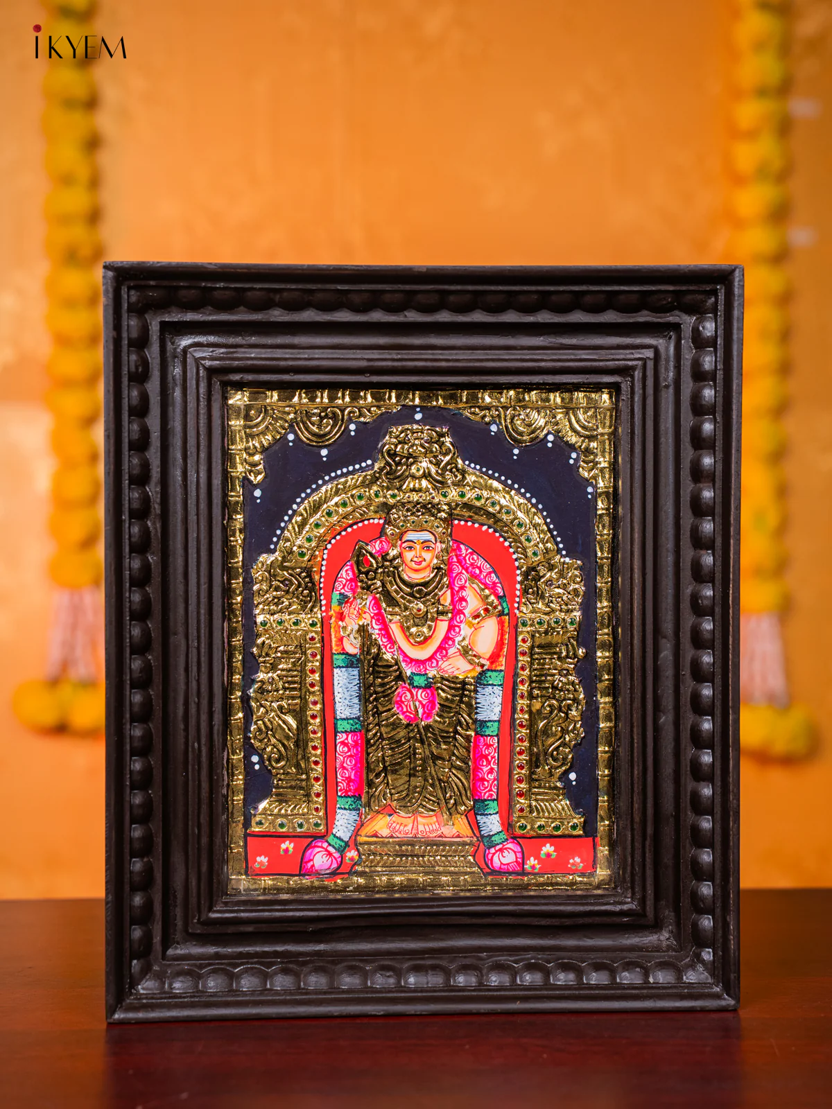 Elegant Lord Murugar Tanjore painting (13*11 inches) - KJ03156