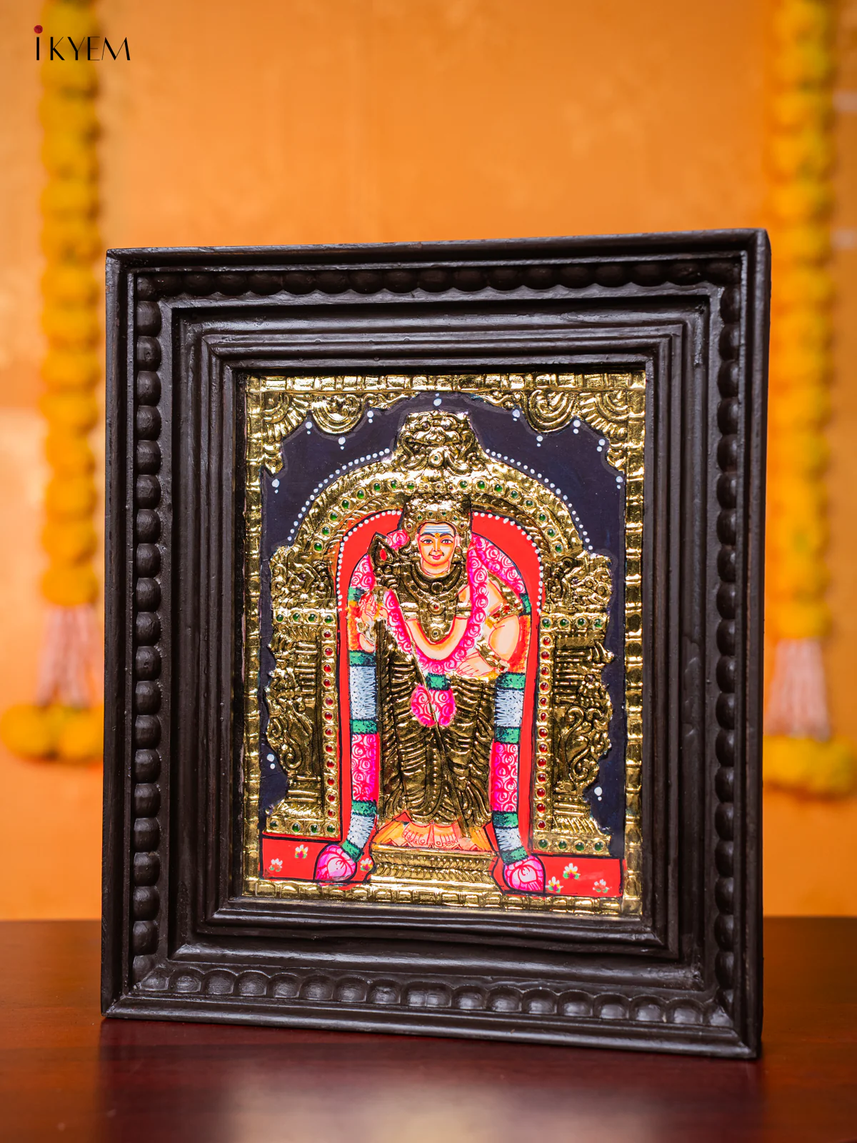 Elegant Lord Murugar Tanjore painting (13*11 inches) - KJ03156 - Image 2