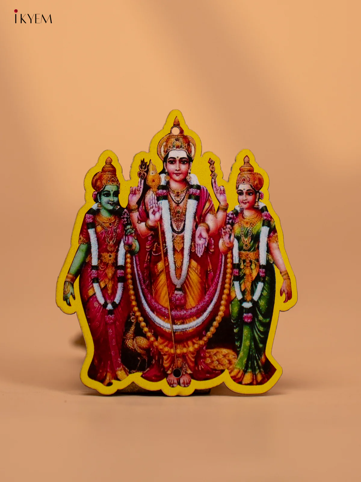 Lord Murugan With Valli & Deivanai Printed Fridge Magnets - KD22117