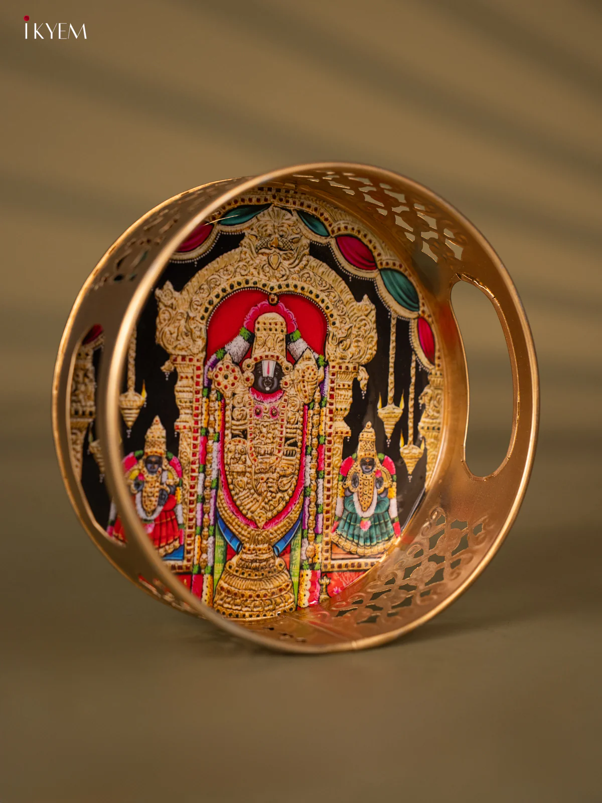 Lord Venkateswara Decorative Metal Tray - KH05148 - Image 2
