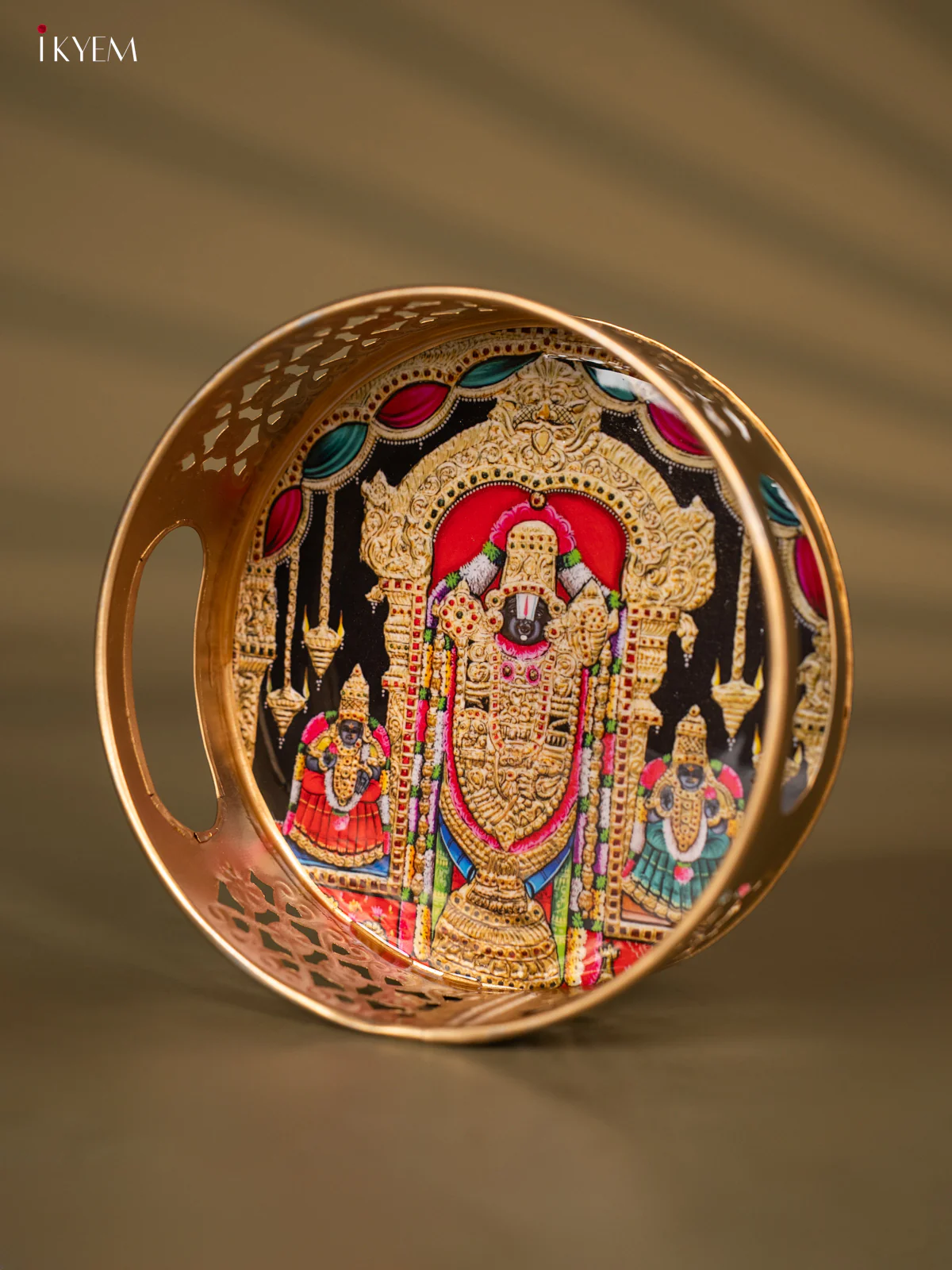 Lord Venkateswara Decorative Metal Tray - KH05148 - Image 3
