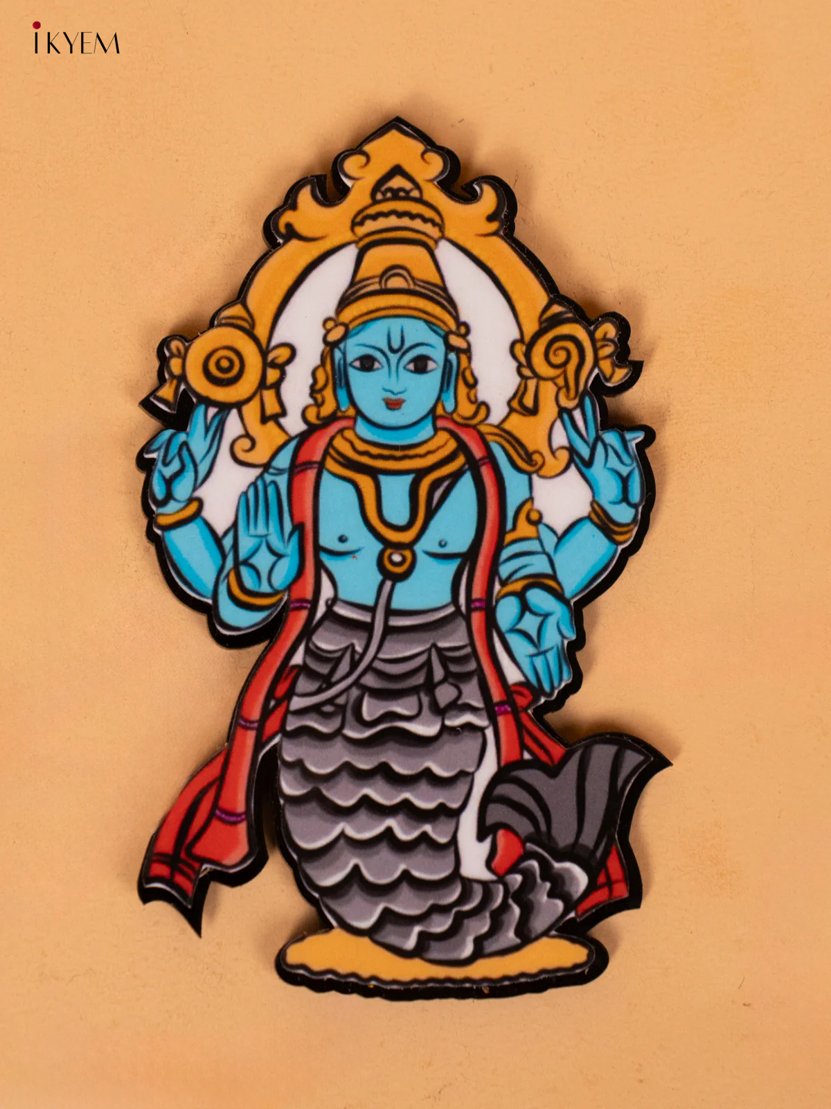 Lord Vishnu's Dasavatharam Printed ACRYLIC FRIDGE MAGNETS SET - KC20144 - Image 2