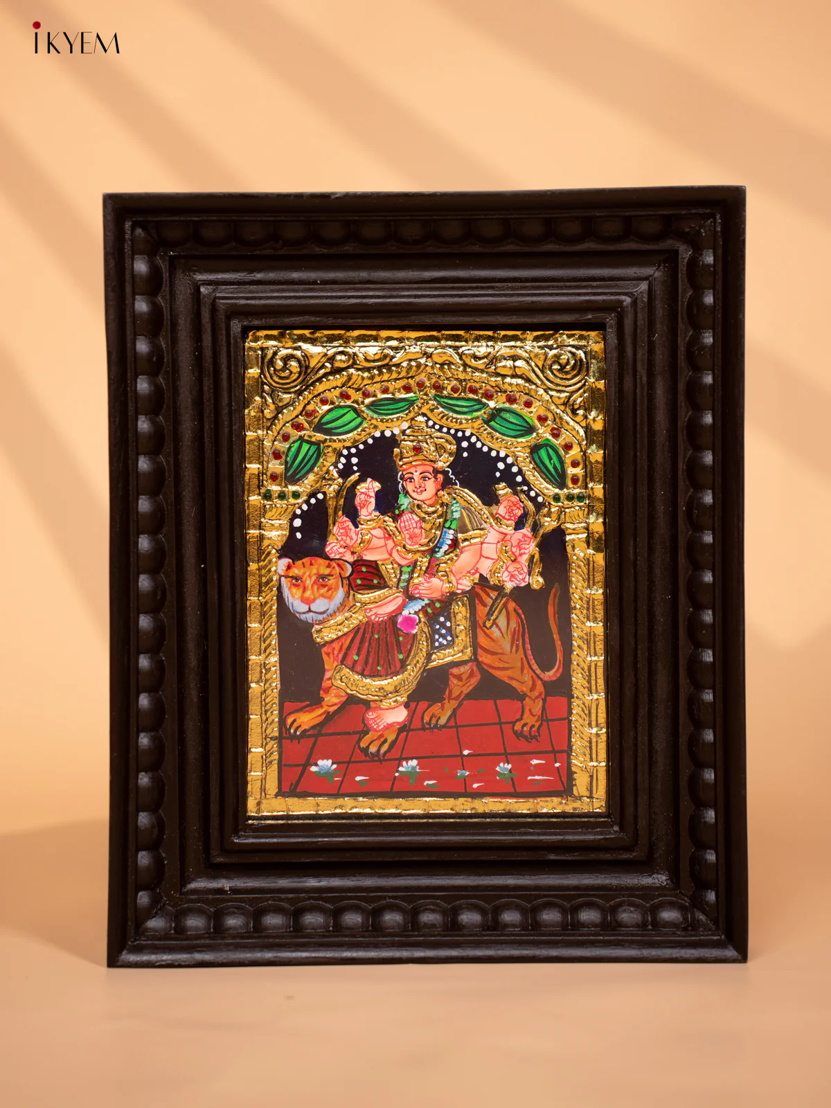 Divine Tanjore Painting of Maa Durga - KD17146