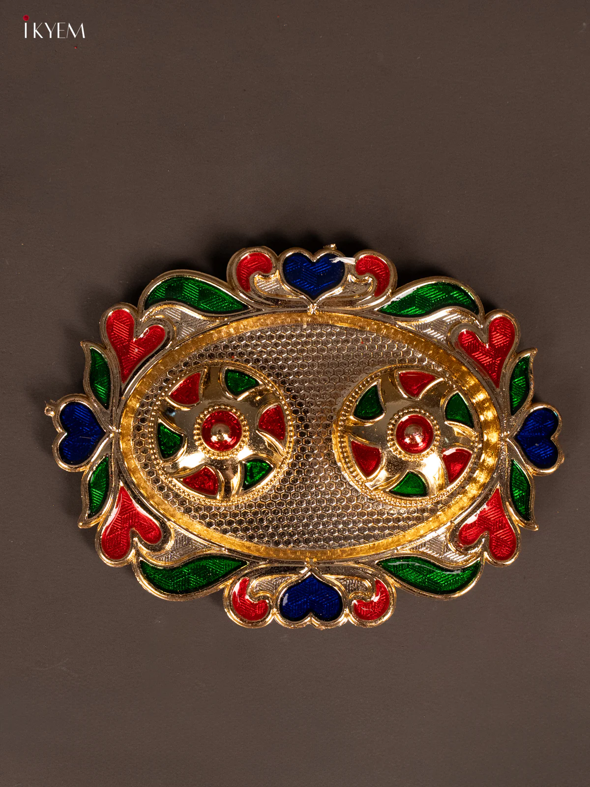Stunning Meenakari Haldi Kumkum Holder - KG25206