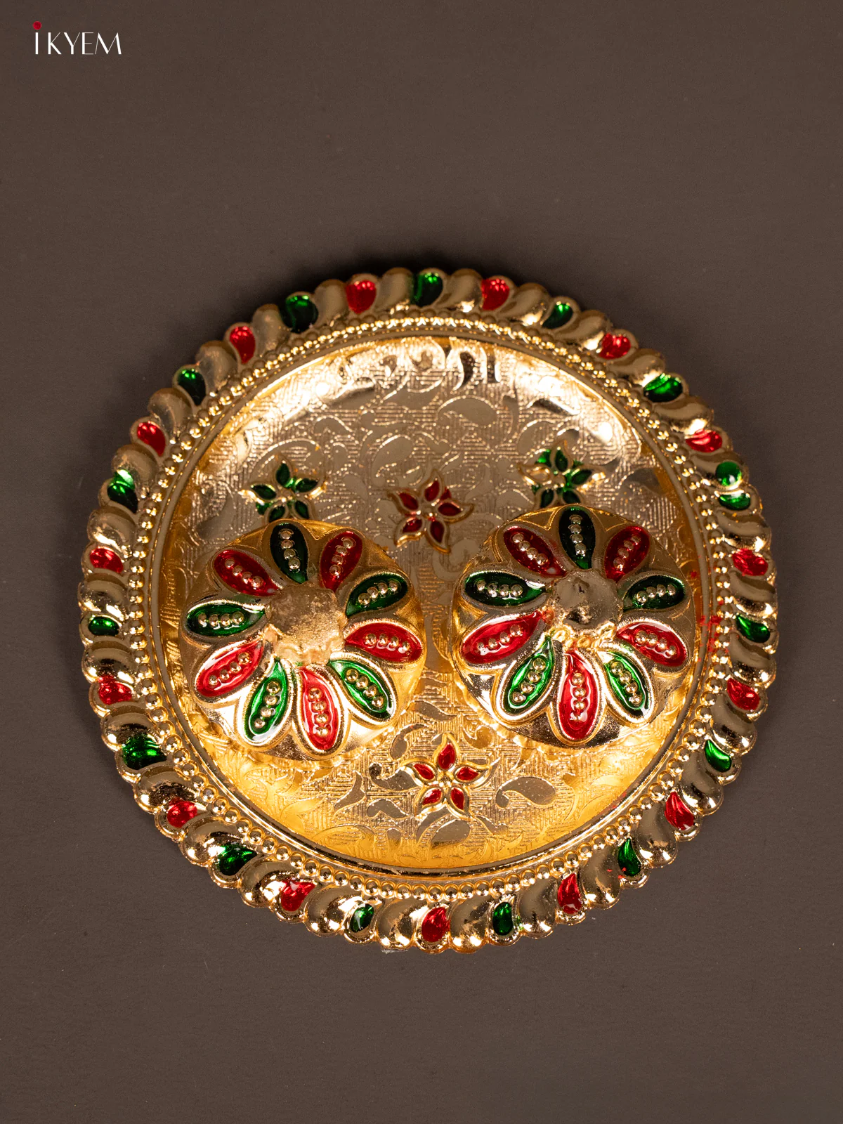 Beautiful Meenakari Haldi Kumkum Holder - KG25208