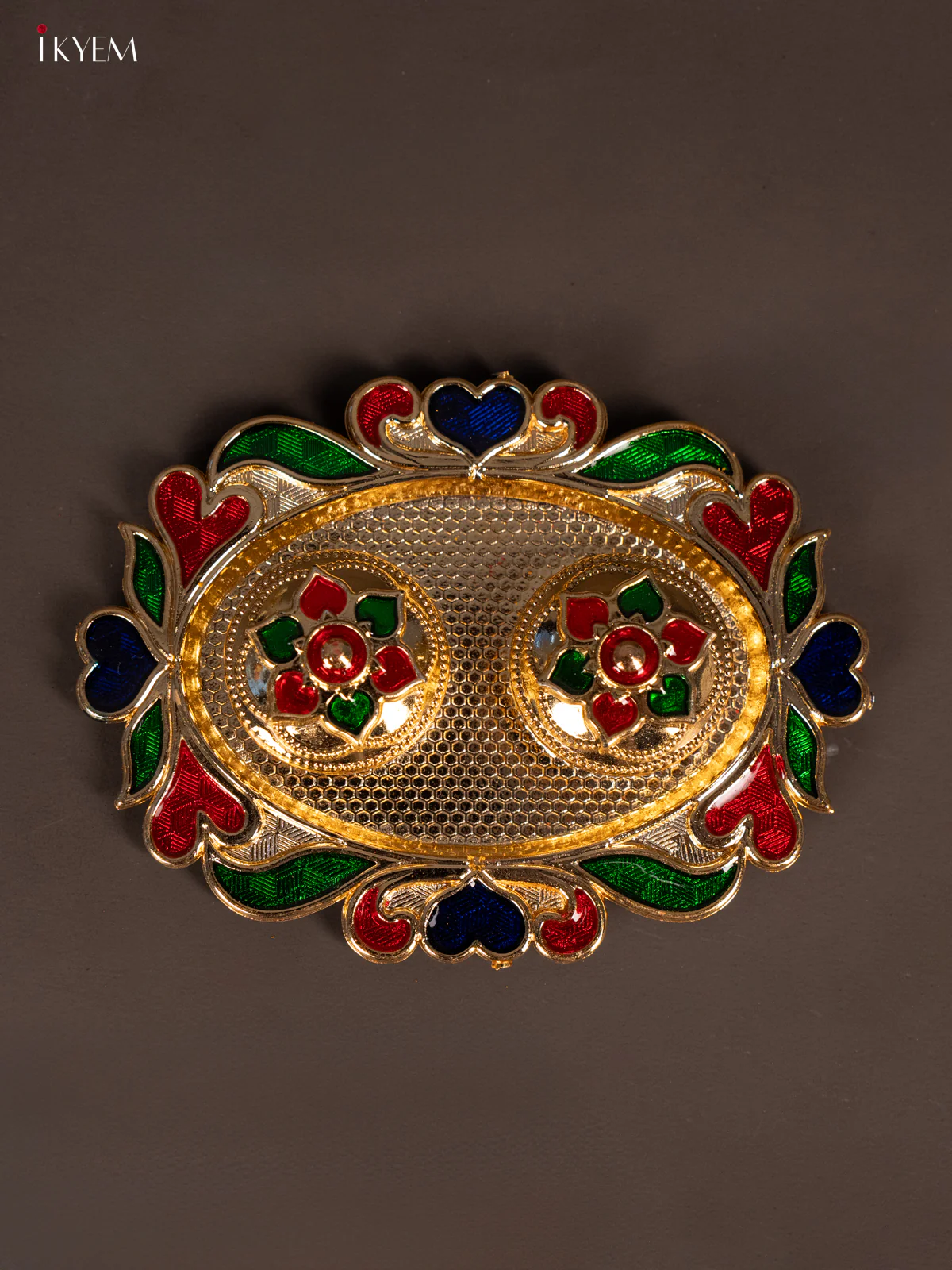 Beautiful Meenakari Haldi Kumkum Holder - KG25207
