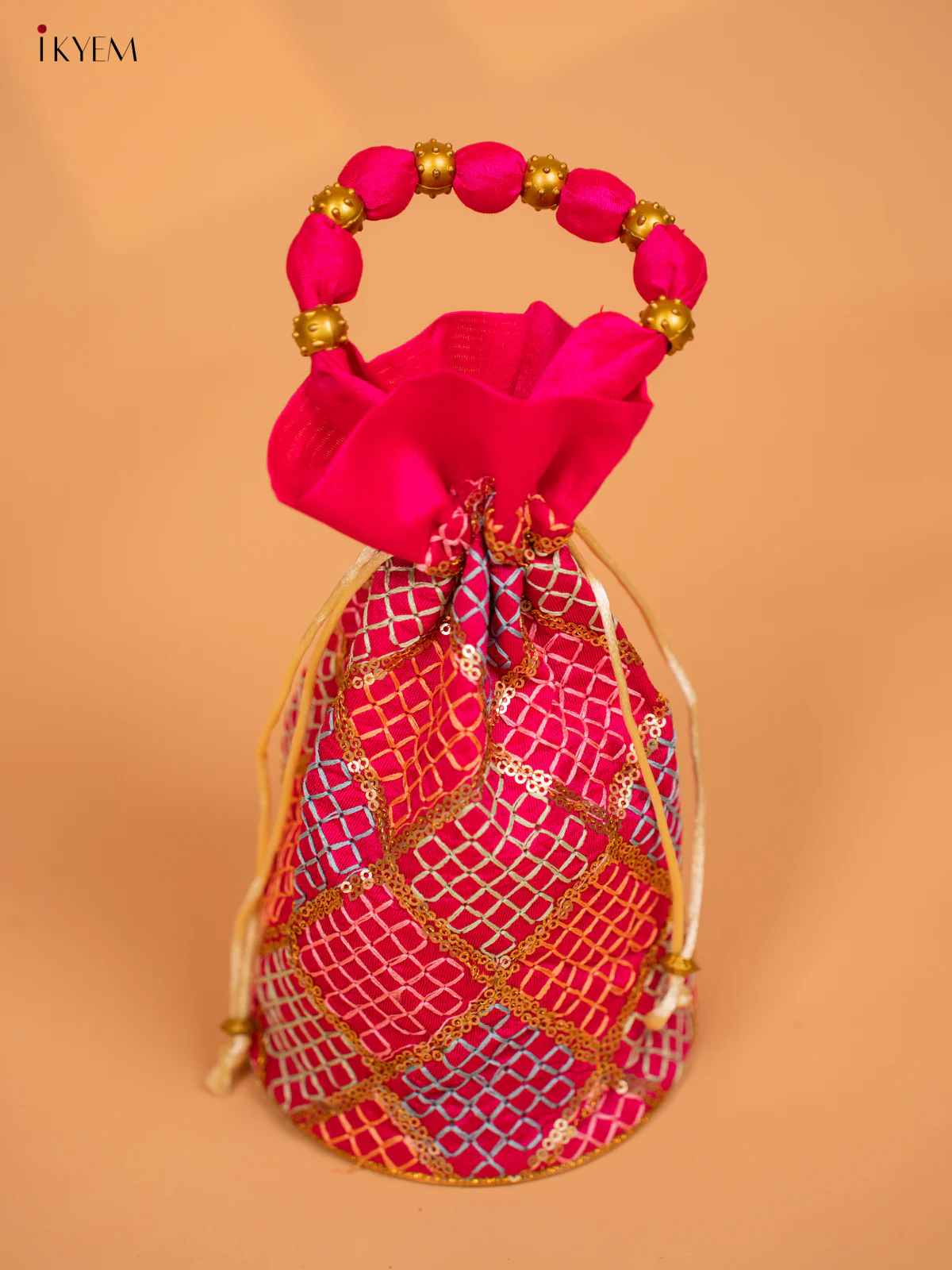 Multicolour Designer Embroidered Potli Bag - KD09117 - Image 2