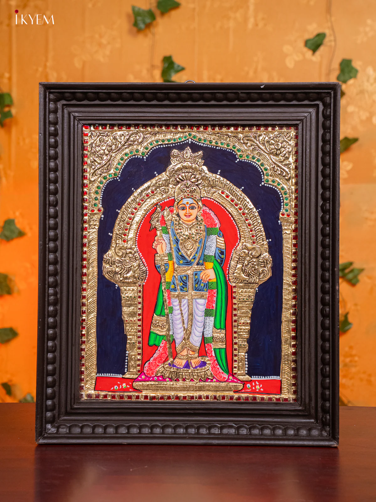 Raja Alangara Palani Andavar Tanjore painting - (18x15) Inch - KH26185