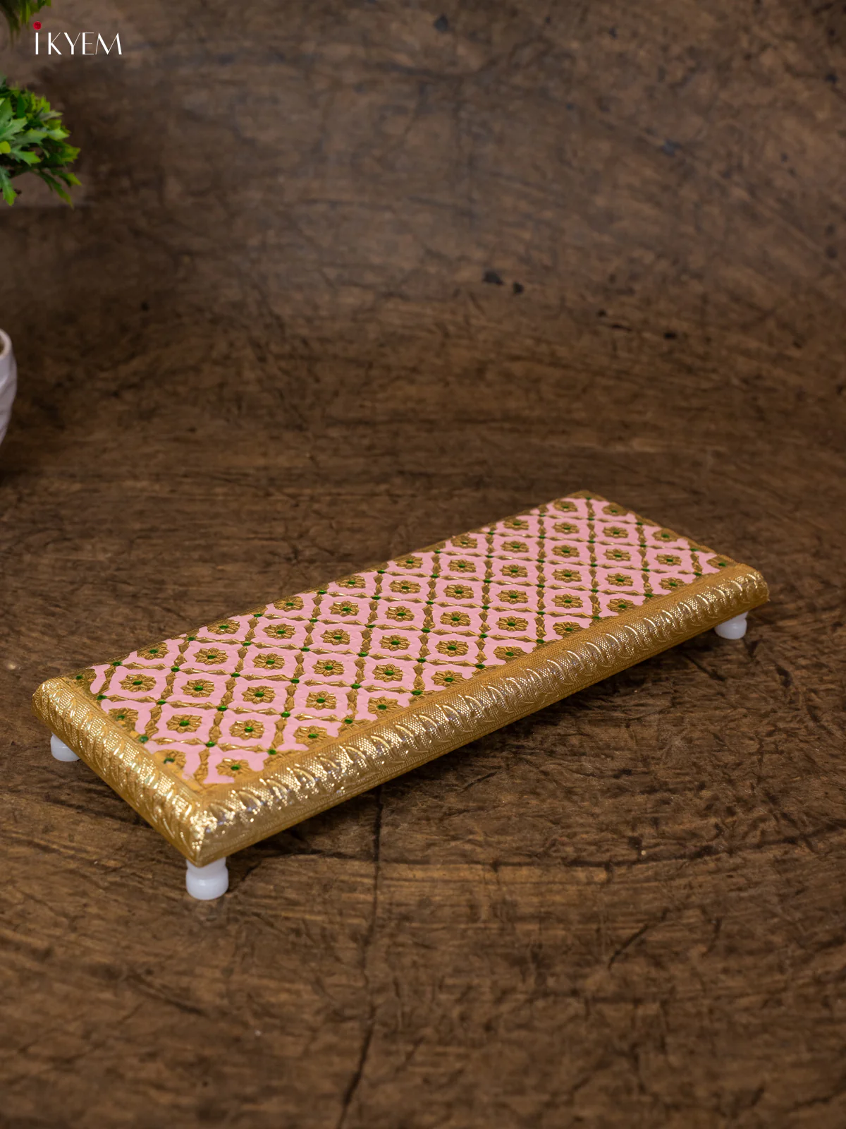Pastel Pink Digital Meenakari Bajot - KB17174