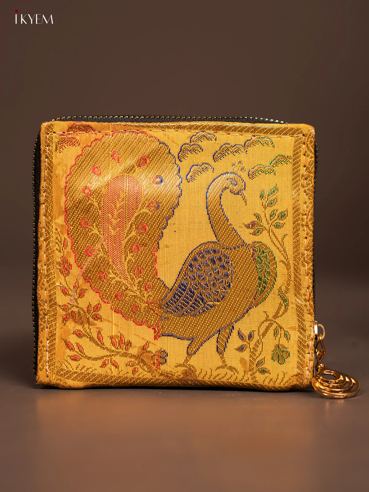 Peacock designed Banarasi Coin Wallet - KF05114 - Image 5