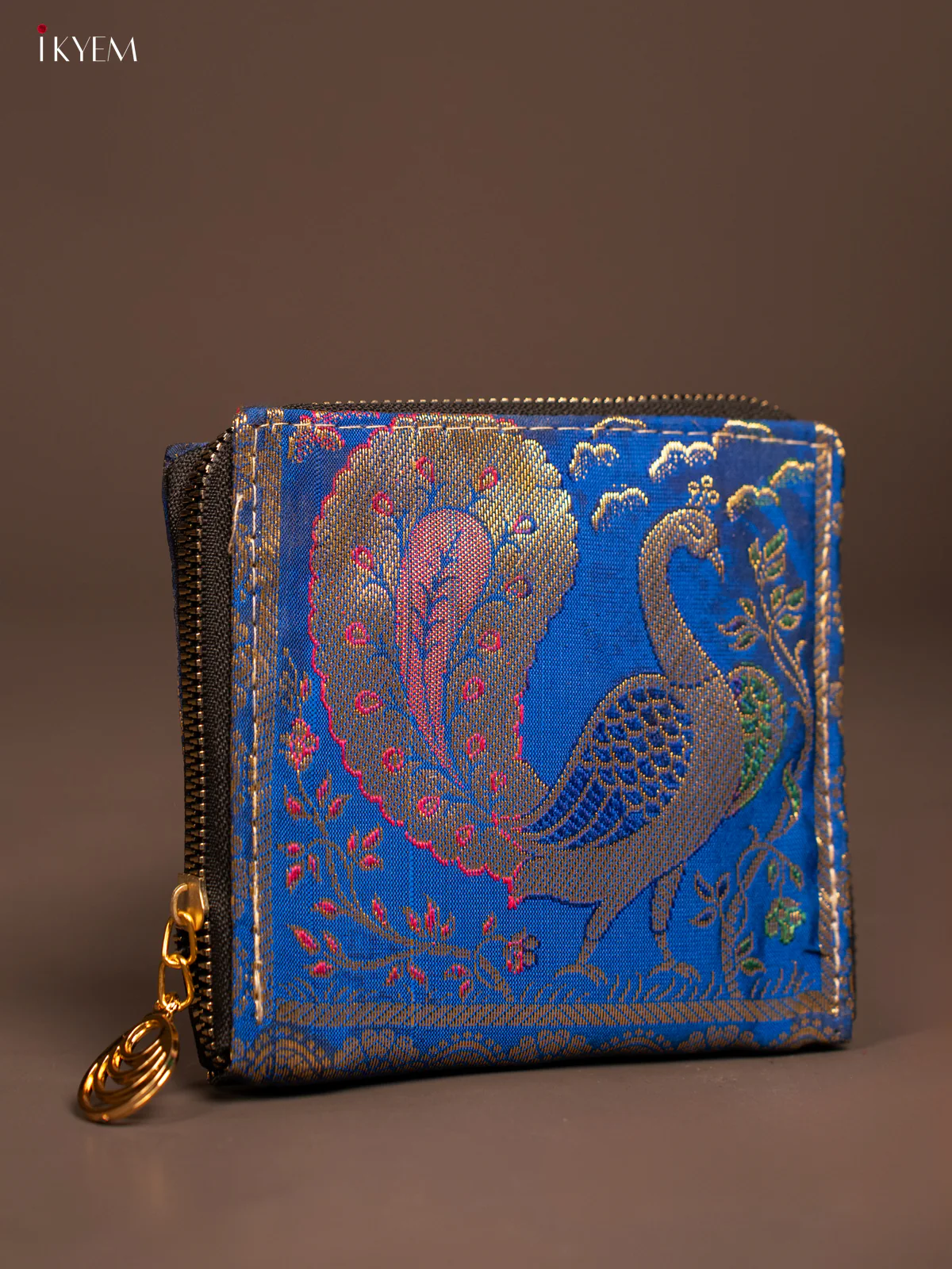 Peacock designed Banarasi Coin Wallet - KF05114 - Image 7