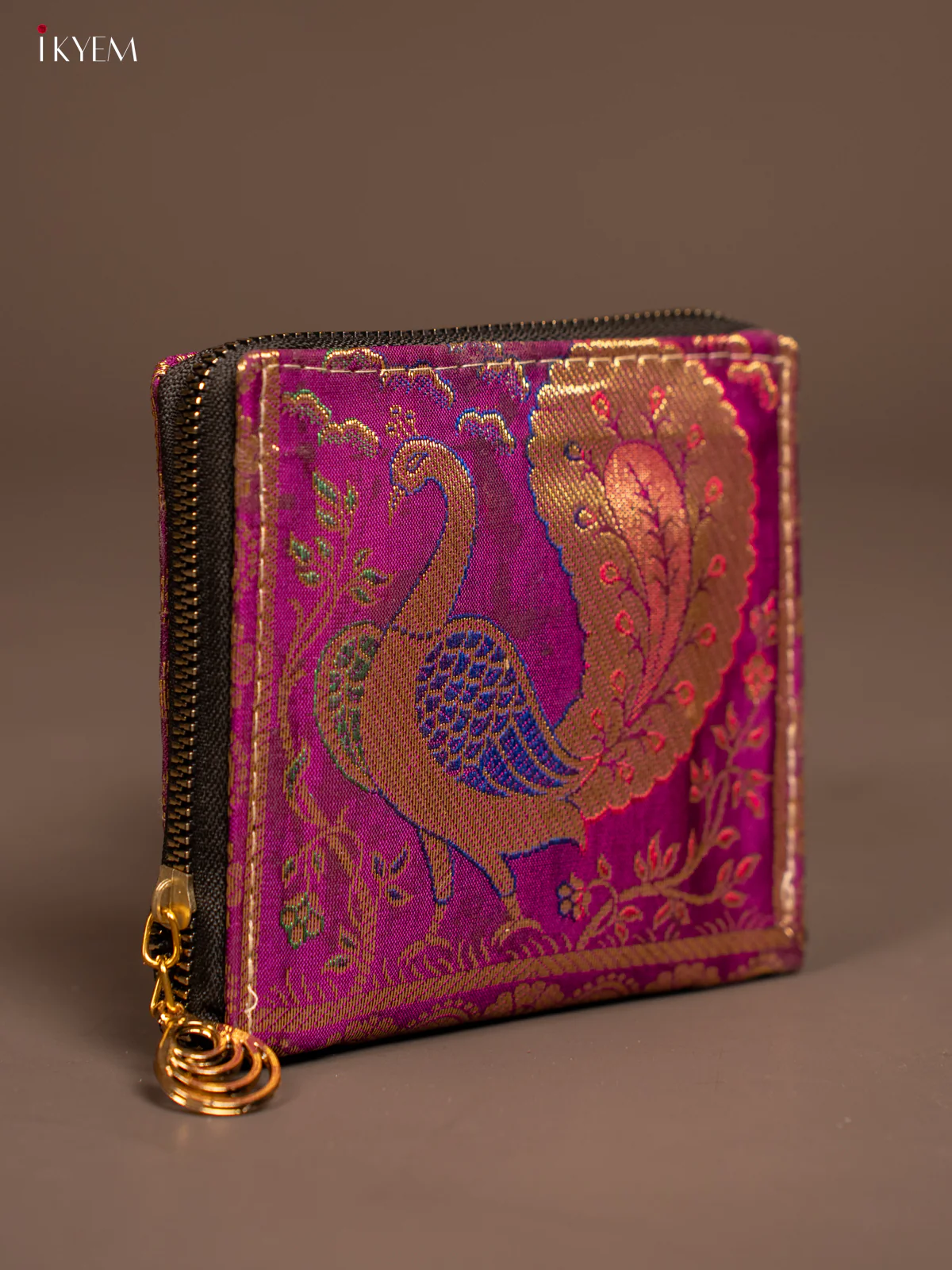 Peacock designed Banarasi Coin Wallet - KF05114 - Image 8