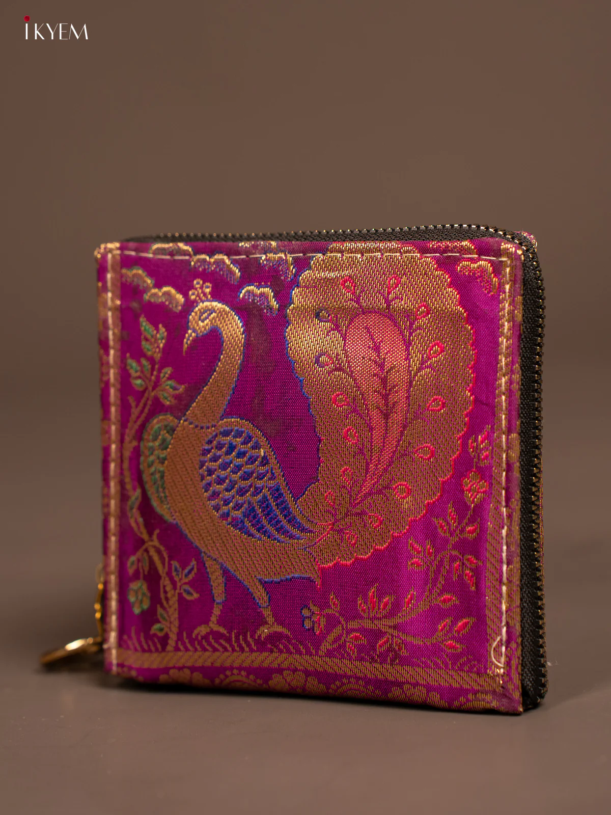 Peacock designed Banarasi Coin Wallet - KF05114 - Image 9