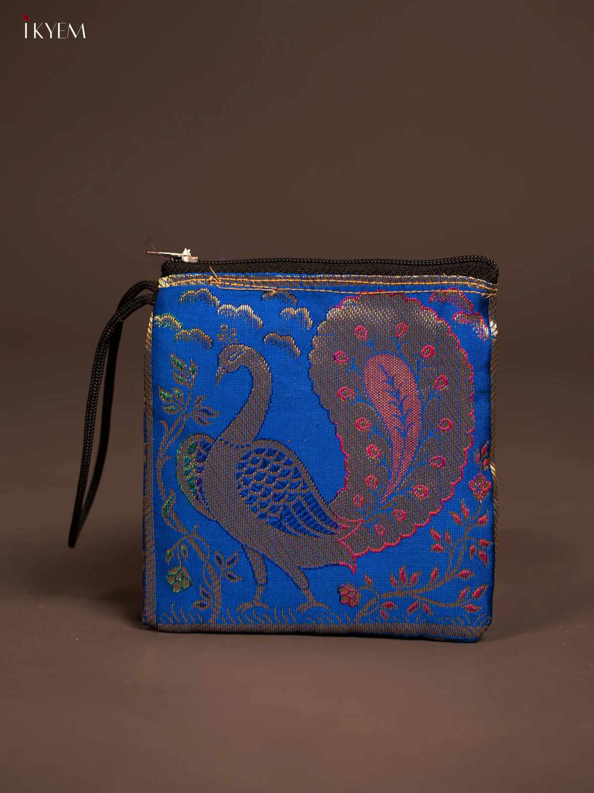 Peacock designed Banarasi Coin Pouch - KF05118