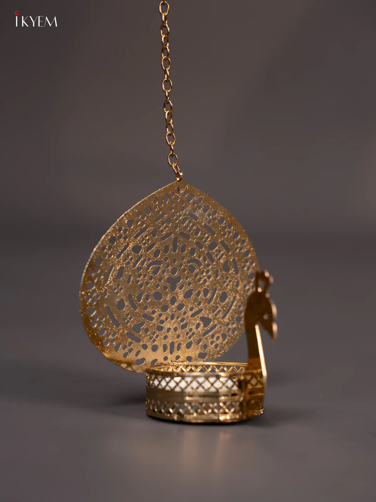 Exquisite Peacock Wall Hanging T Light Candle Holder (3.5 Inches) - KI14120 - Image 3