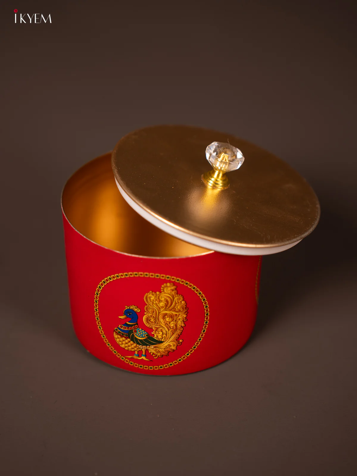 Richly-designed Digital Peacock Printed Metal storage containers - KG24111 - Image 3