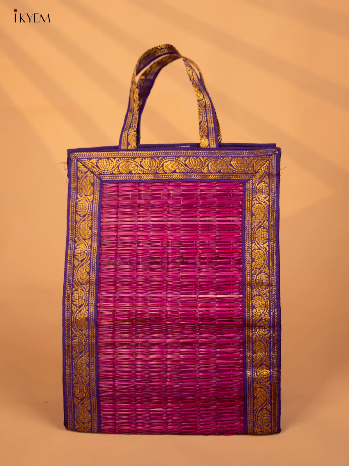 Purple & Violet Korai Bag with Zari Borders - KD02111