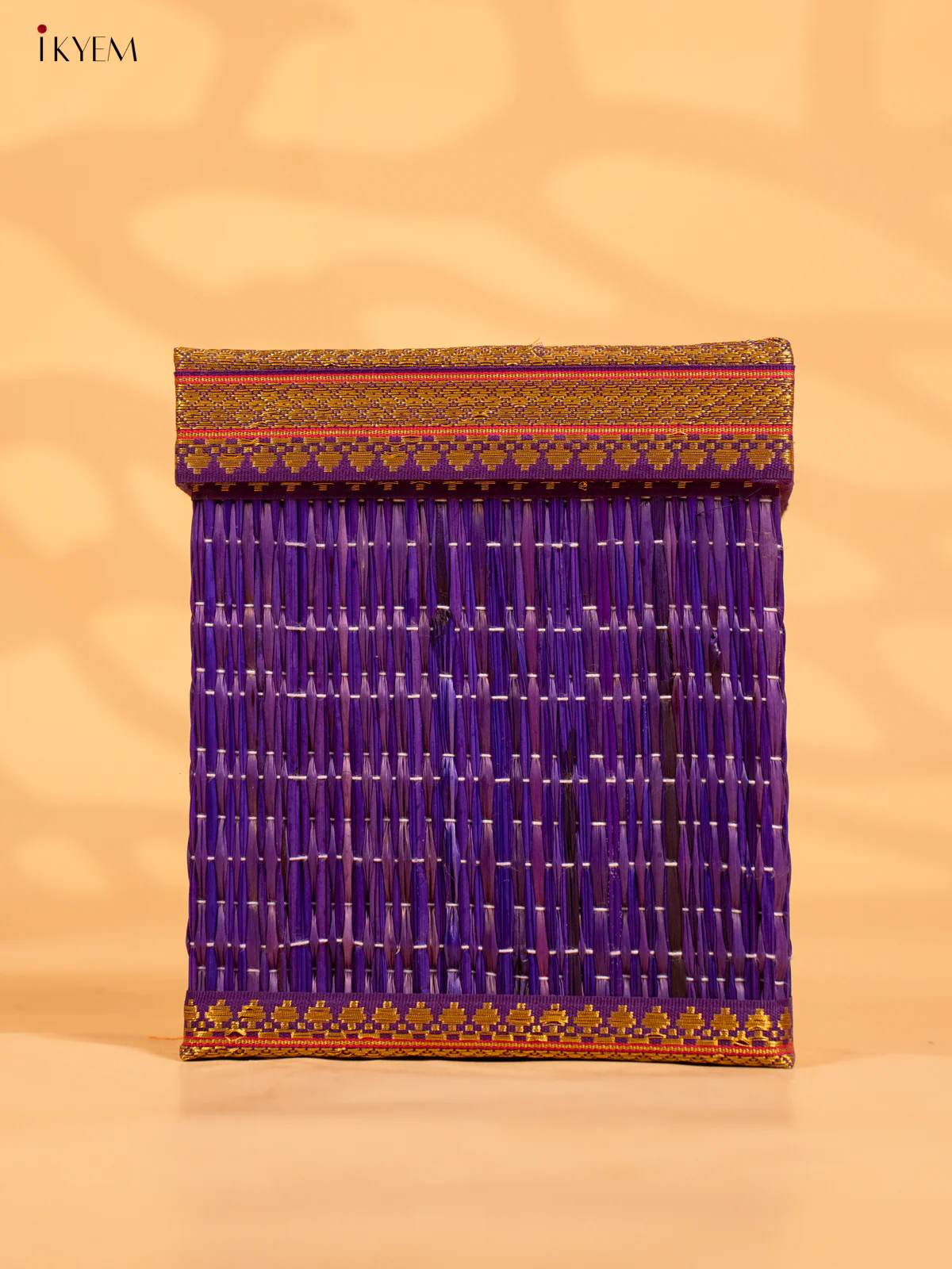 Purple Korai Gift Box with Net Potli - KB17139 - Image 4