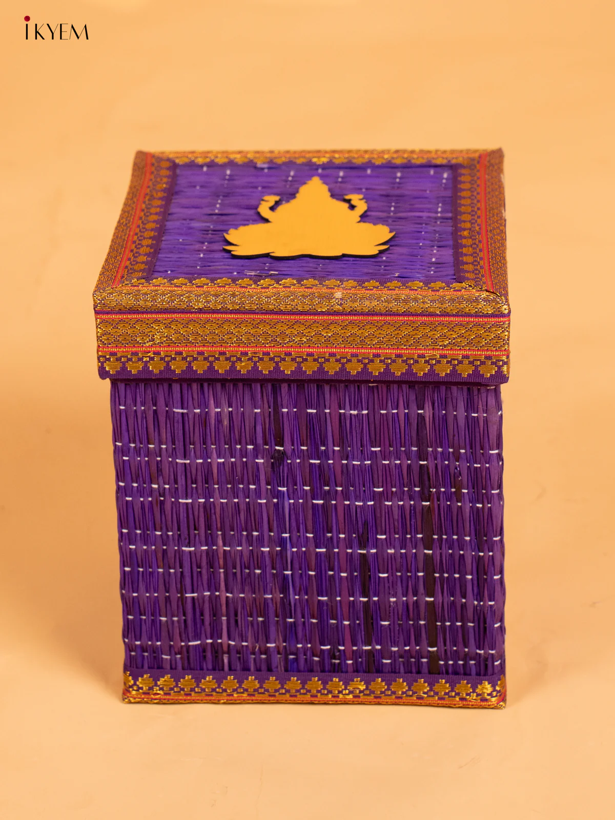 Purple Korai Gift Box with Net Potli - KB17139 - Image 5