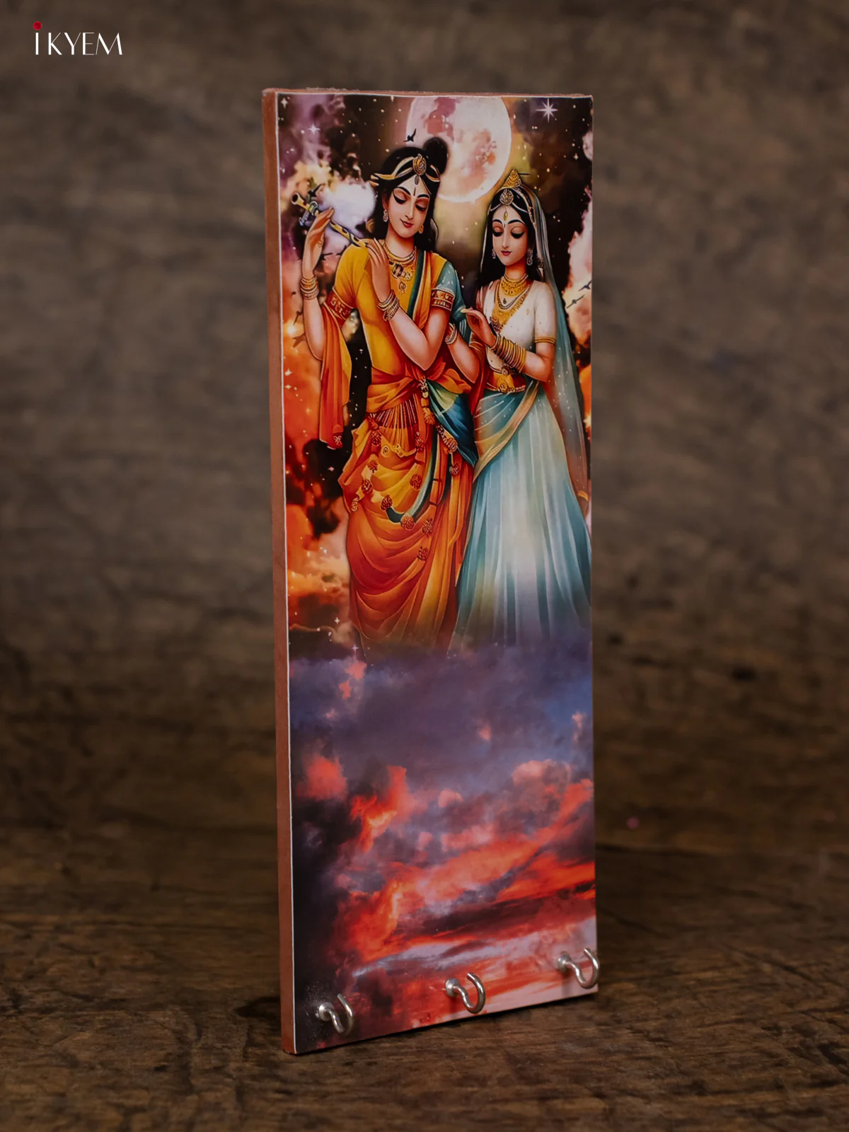 Beautifully designed Radha & Krishna wall key holder - KA02111 - Image 2
