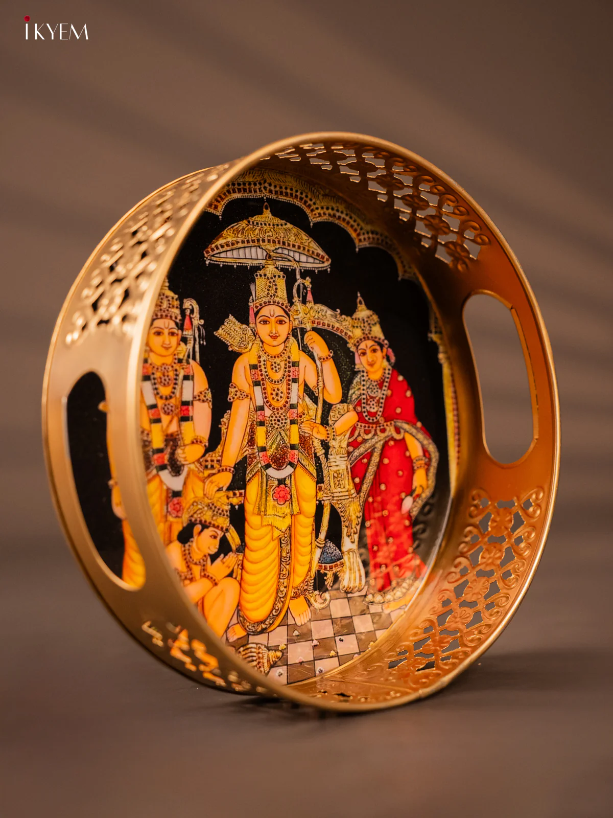 Stunning Ram, Seetha & Lakshman With Hanuman ji Printed Metal Tray - KH05137 - Image 2