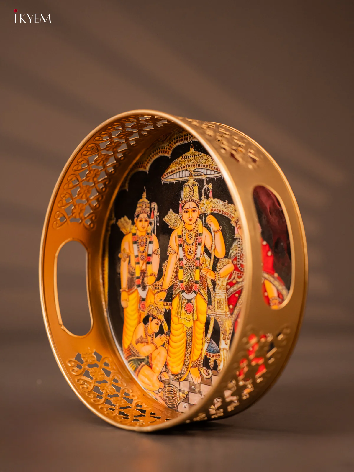 Stunning Ram, Seetha & Lakshman With Hanuman ji Printed Metal Tray - KH05137 - Image 3