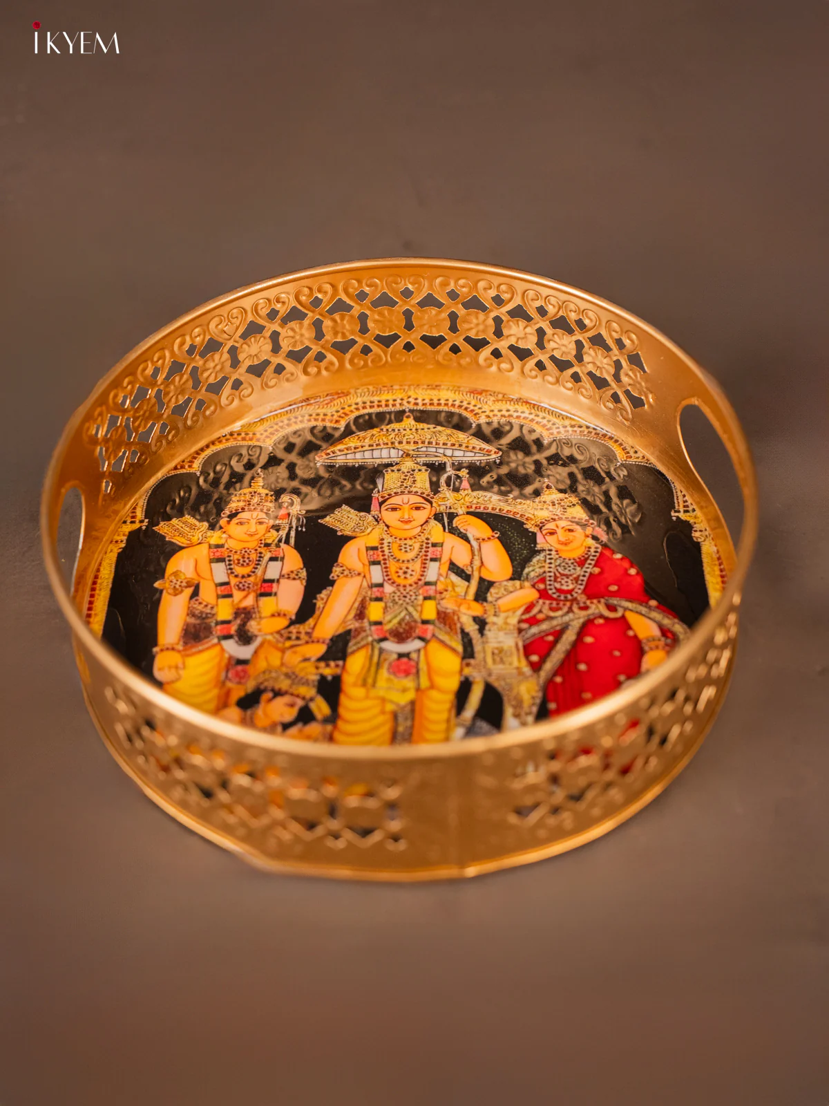 Stunning Ram, Seetha & Lakshman With Hanuman ji Printed Metal Tray - KH05137 - Image 4