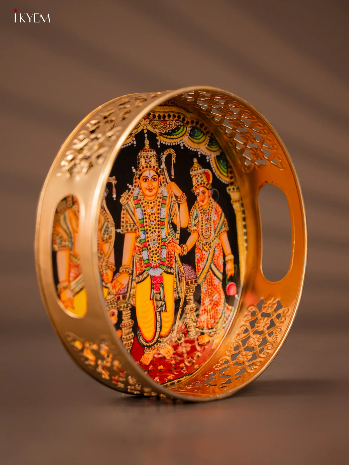 Opulent Ram, Sita & Lakshman With Hanuman ji Printed Metal Tray - KH05138 - Image 3