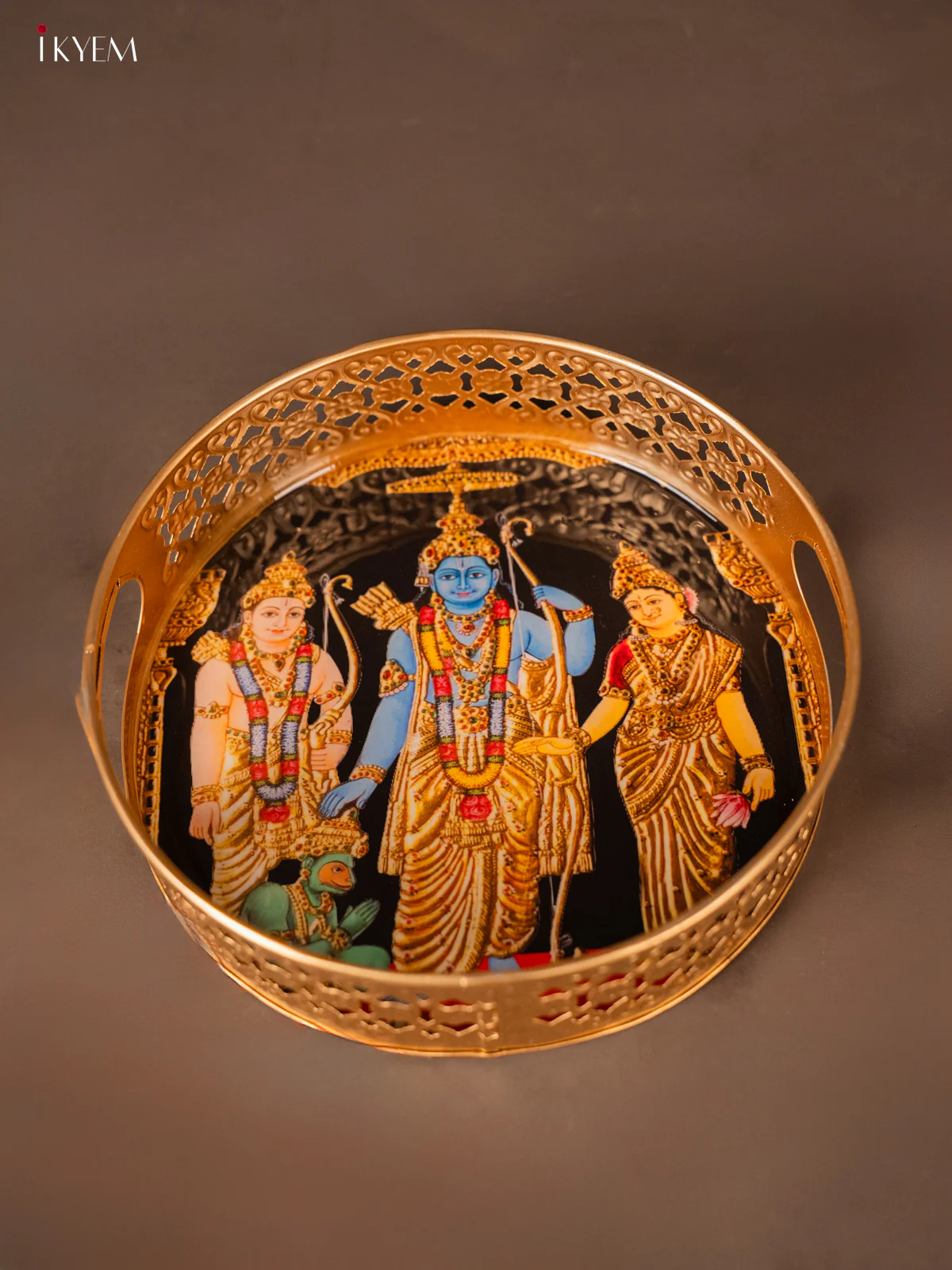 Divine Ram, Seetha & Lakshman With Hanuman Printed Metal Tray - KH05139 - Image 4