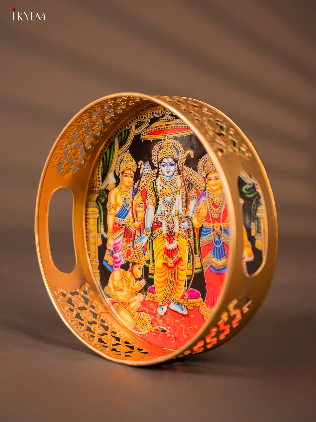Divine Ram, Seetha & Lakshman With Hanuman Printed Metal Tray - KH05140 - Image 2