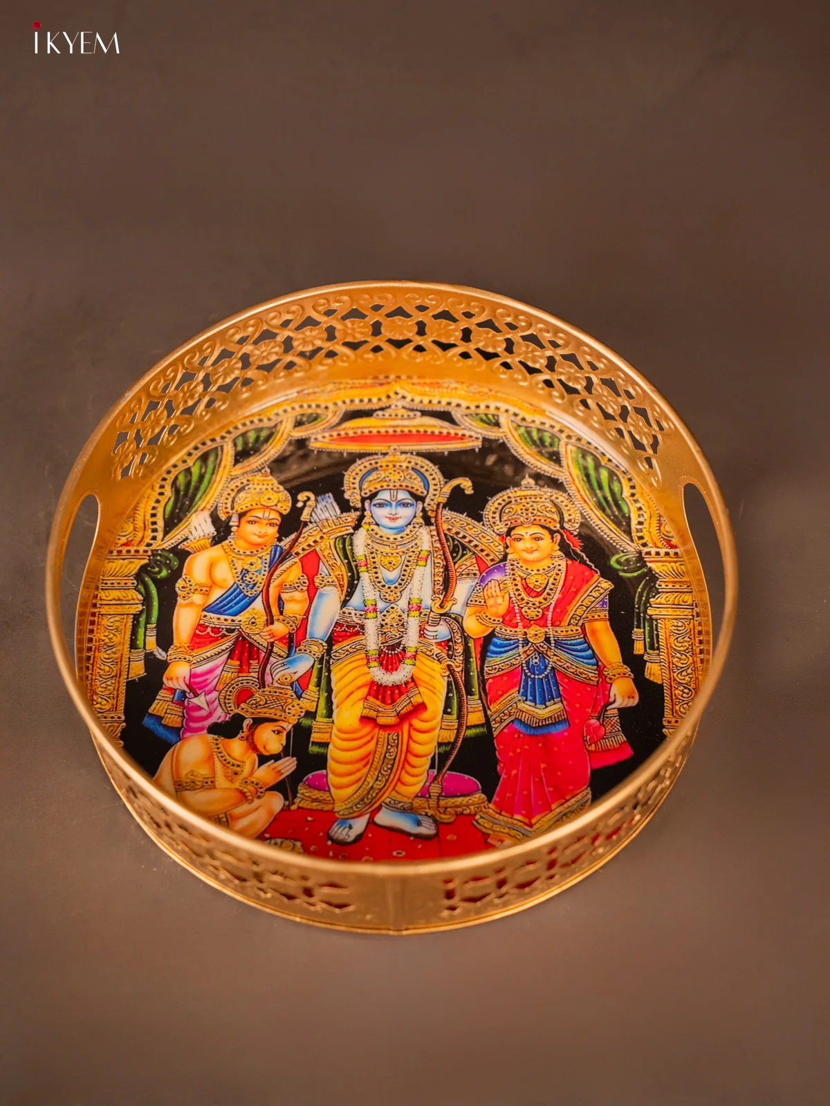 Divine Ram, Seetha & Lakshman With Hanuman Printed Metal Tray - KH05140 - Image 4