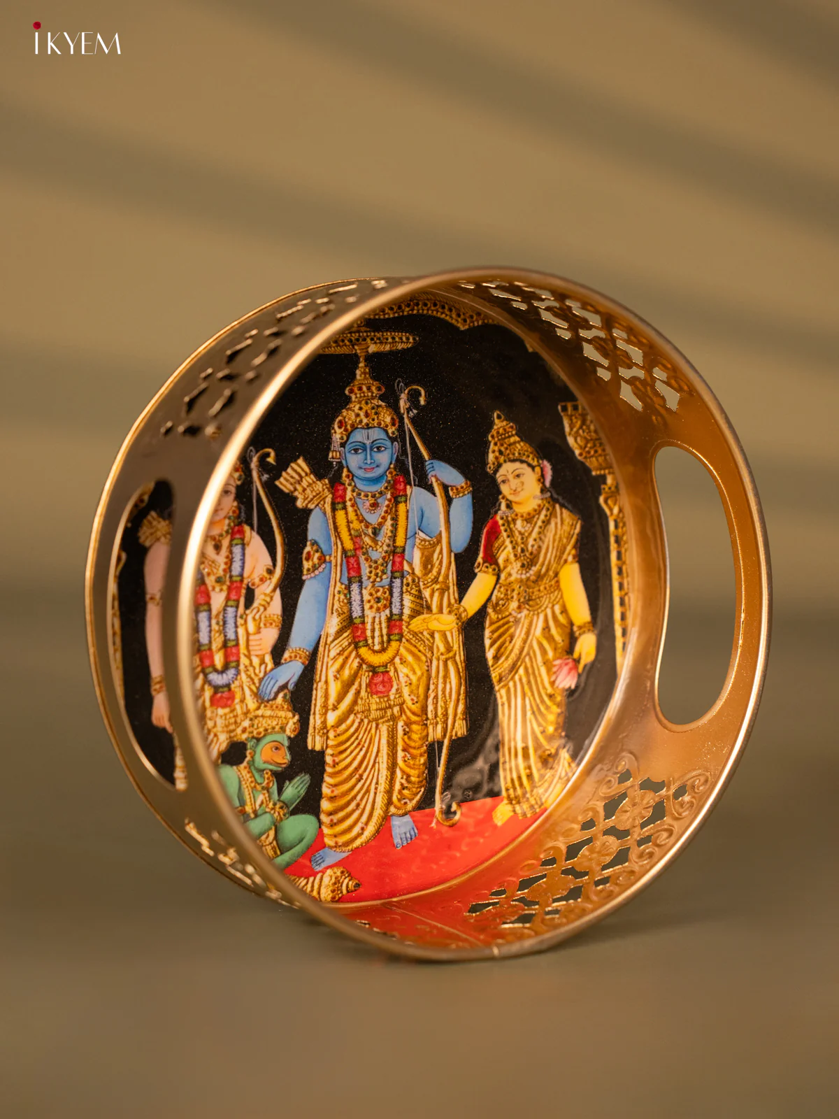 Vivid Ram, Sita & Lakshman With Hanuman ji Printed Metal Tray - KH05177 - Image 3