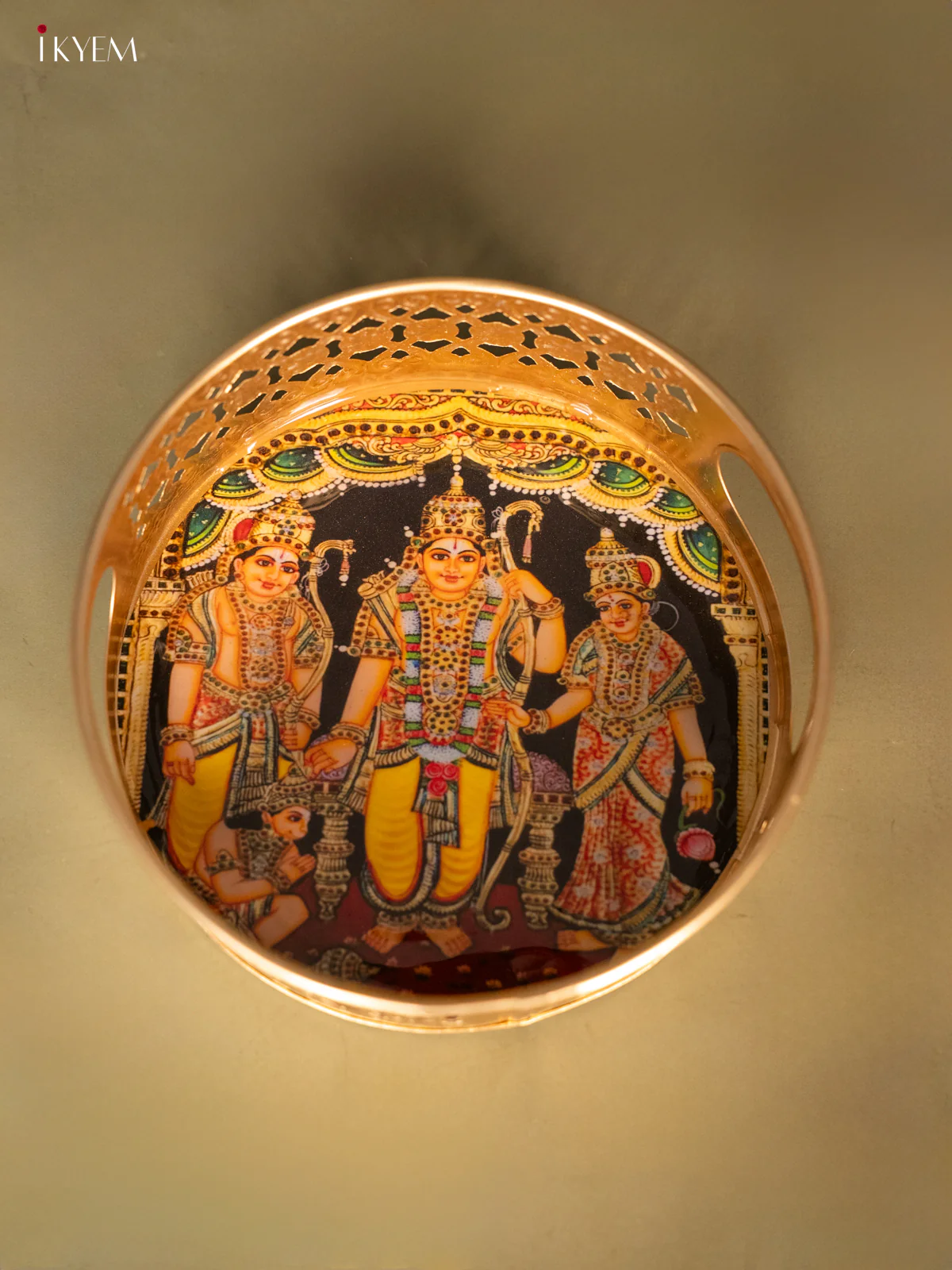 Stunning Ram, Sita & Lakshman With Hanuman ji Printed Metal Tray - KH05179 - Image 4