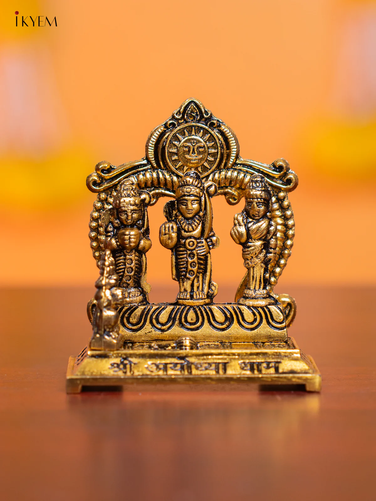 Majestic Antique Gold plated Ram Dharbar Idol - 3.5 Inch - KI17116