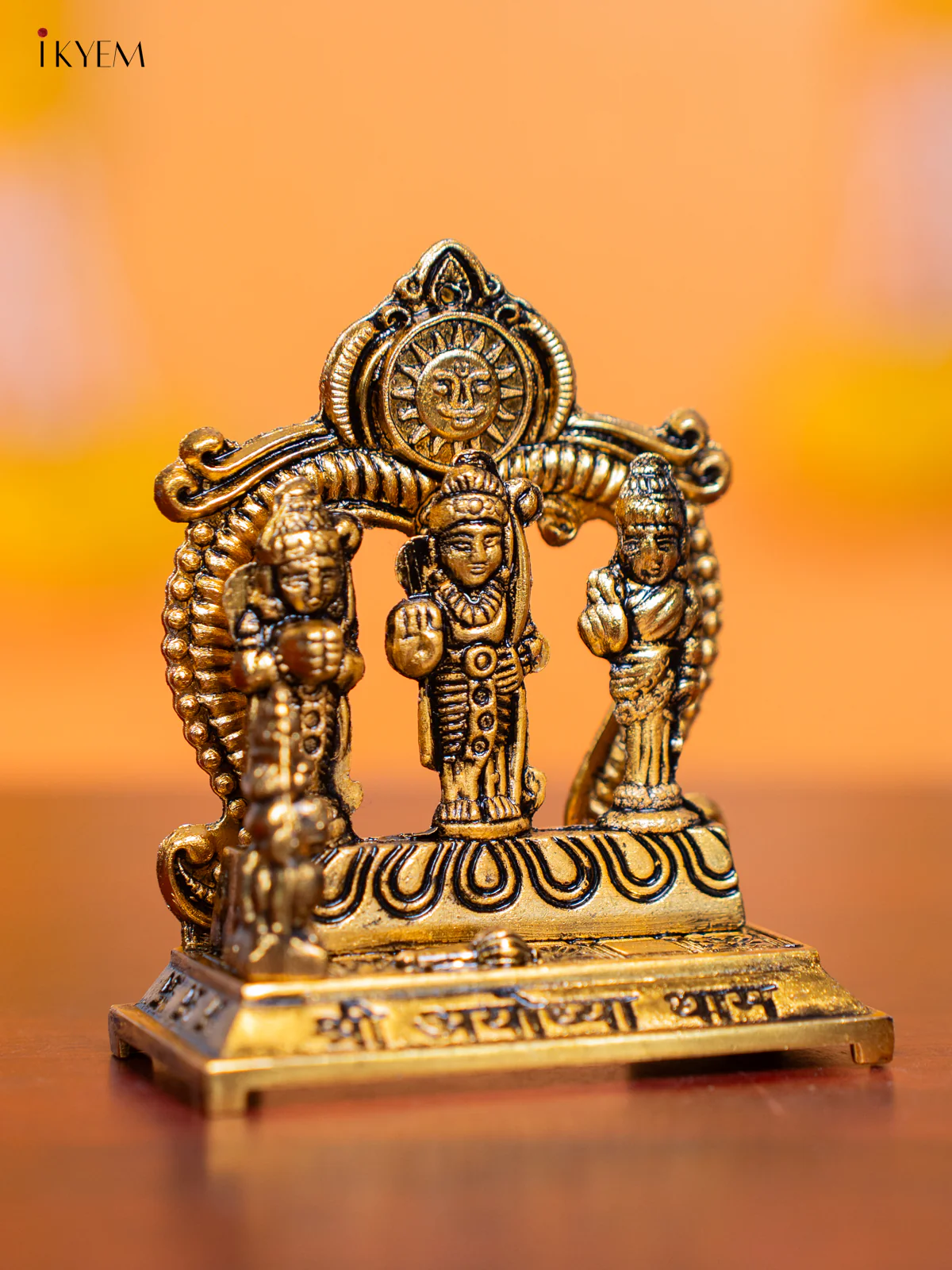 Majestic Antique Gold plated Ram Dharbar Idol - 3.5 Inch - KI17116 - Image 2