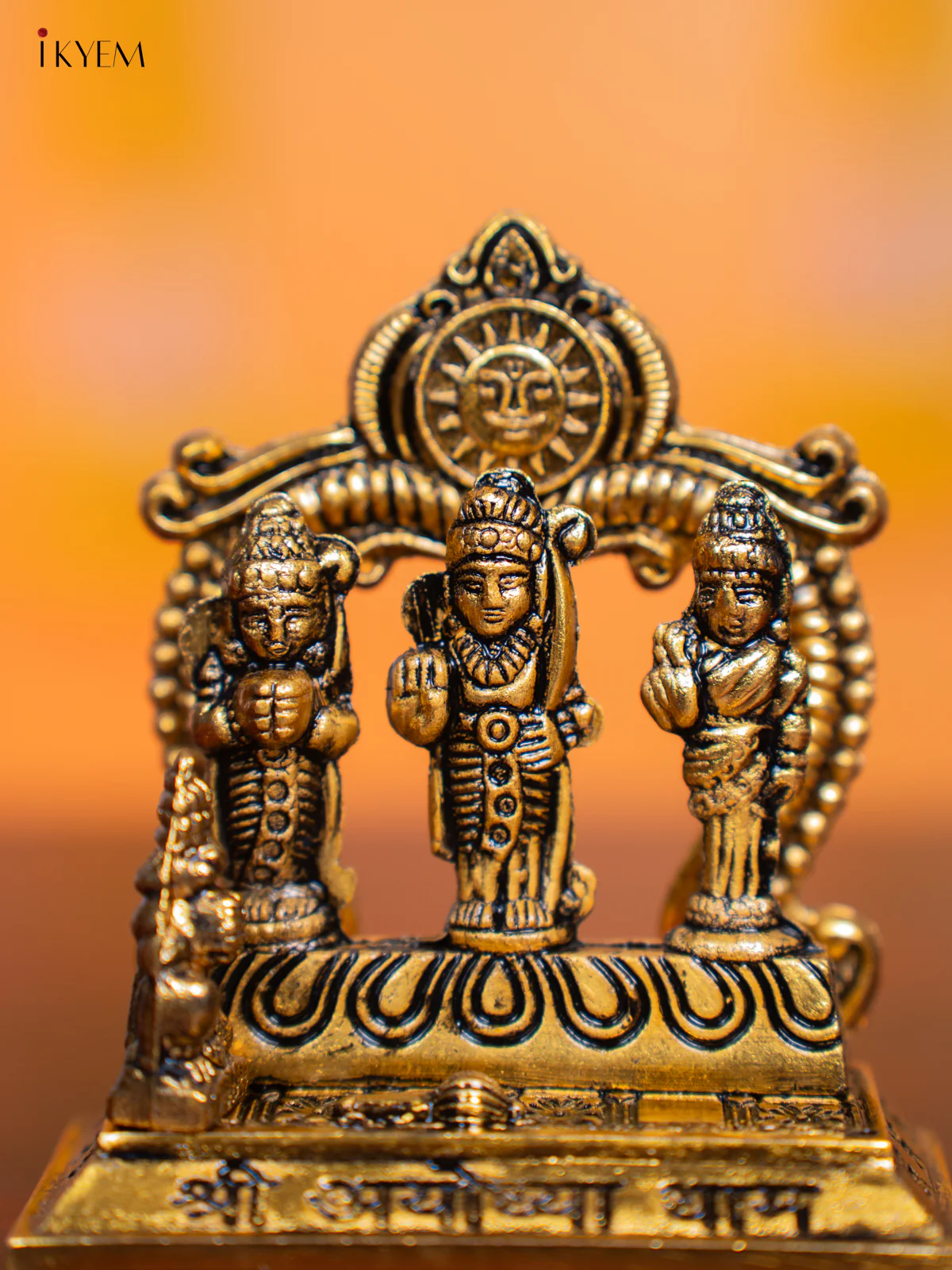 Majestic Antique Gold plated Ram Dharbar Idol - 3.5 Inch - KI17116 - Image 3