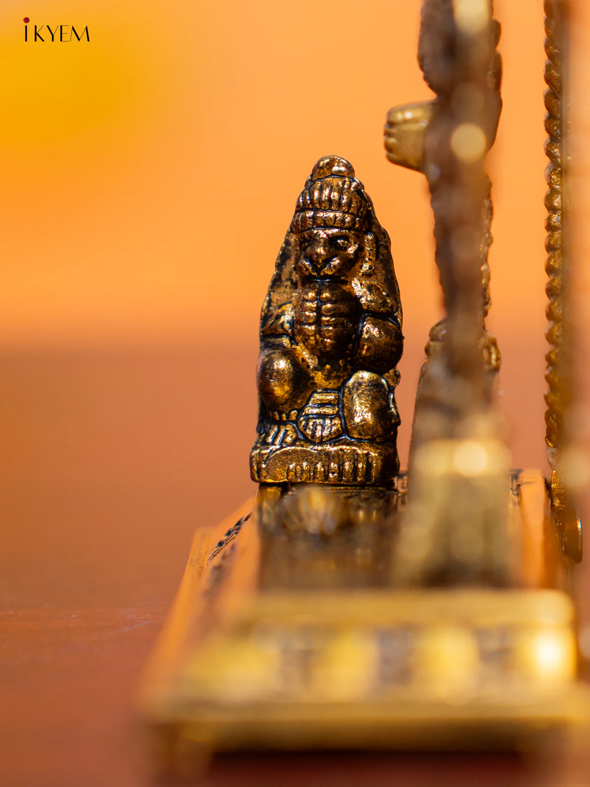 Majestic Antique Gold plated Ram Dharbar Idol - 3.5 Inch - KI17116 - Image 4