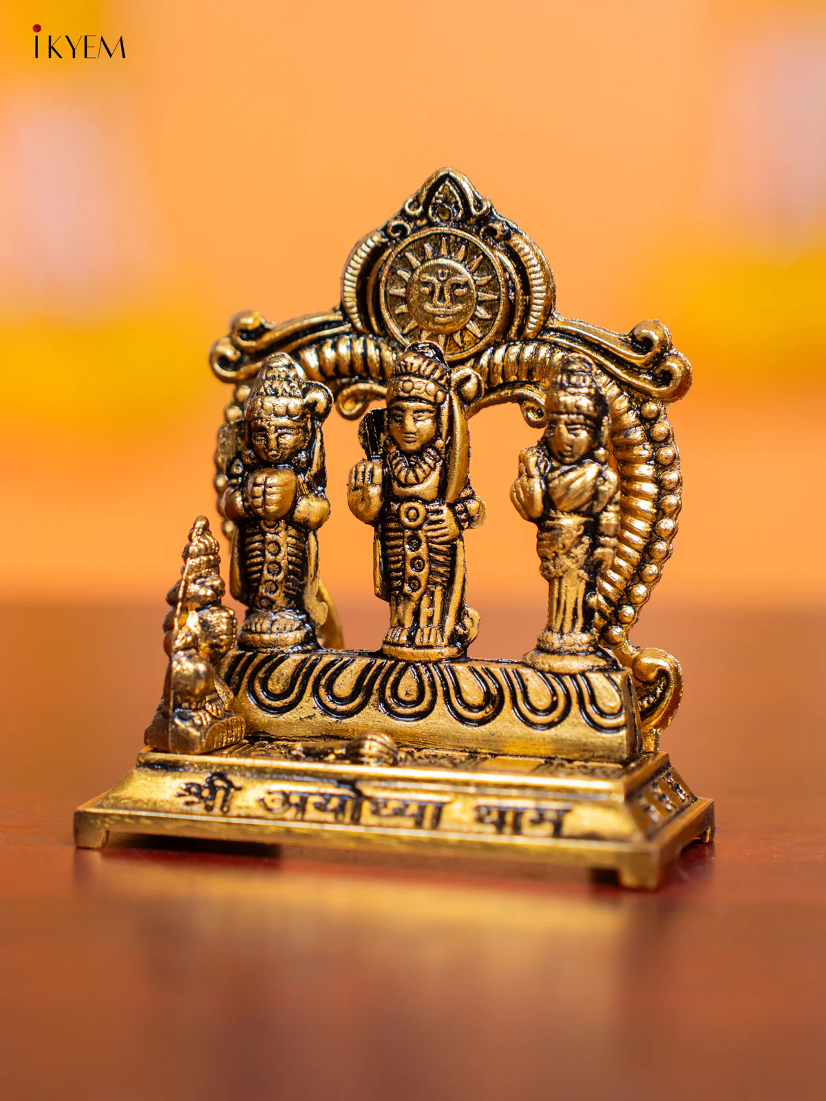 Majestic Antique Gold plated Ram Dharbar Idol - 3.5 Inch - KI17116 - Image 5