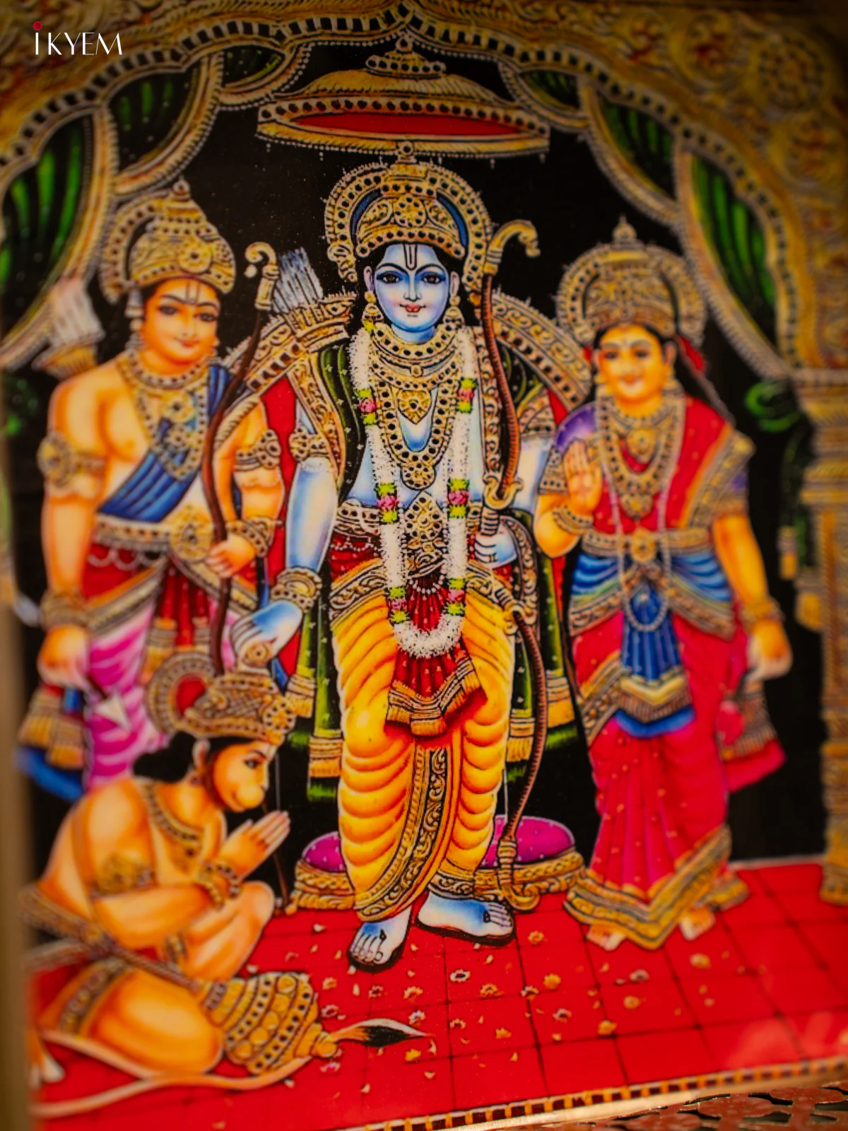 Rama pattabishegam Printed Square Metal tray - 8 Inch - KF24215 - Image 3