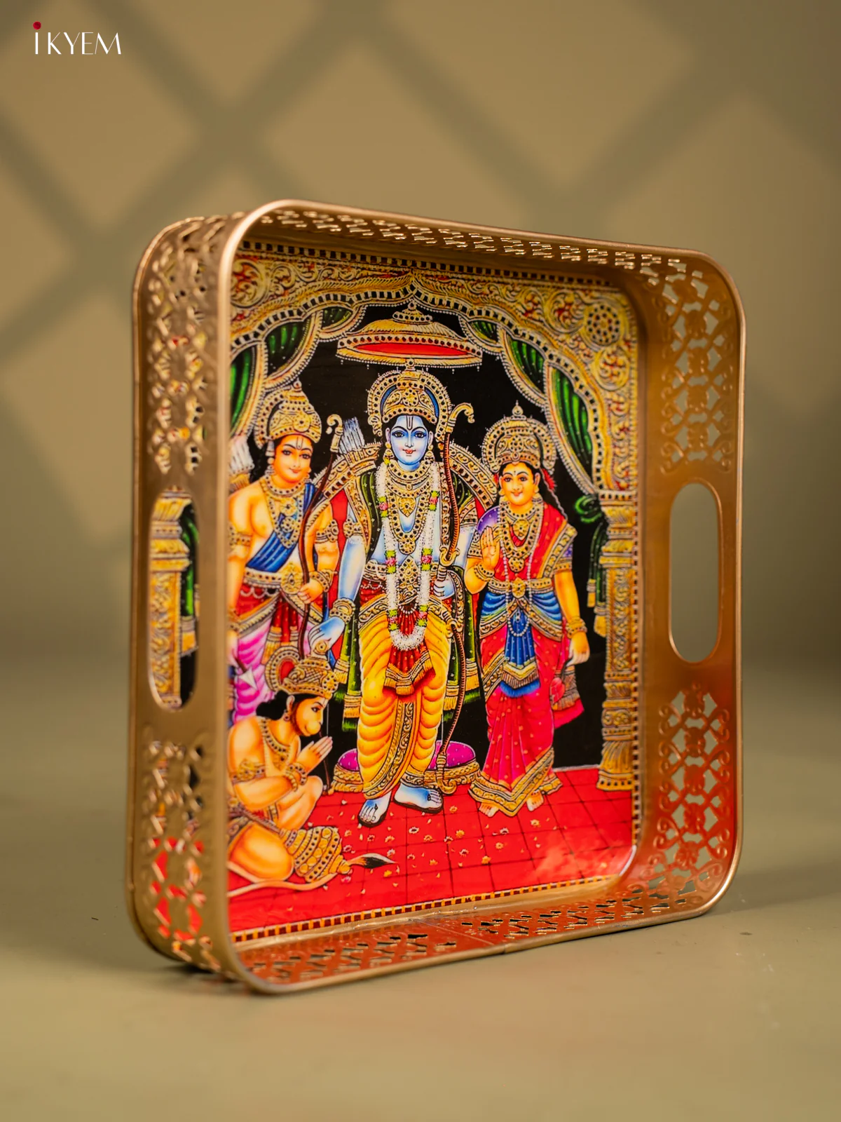 Ramapattabishegam Printed Square Metal tray - KF25158 - Image 2