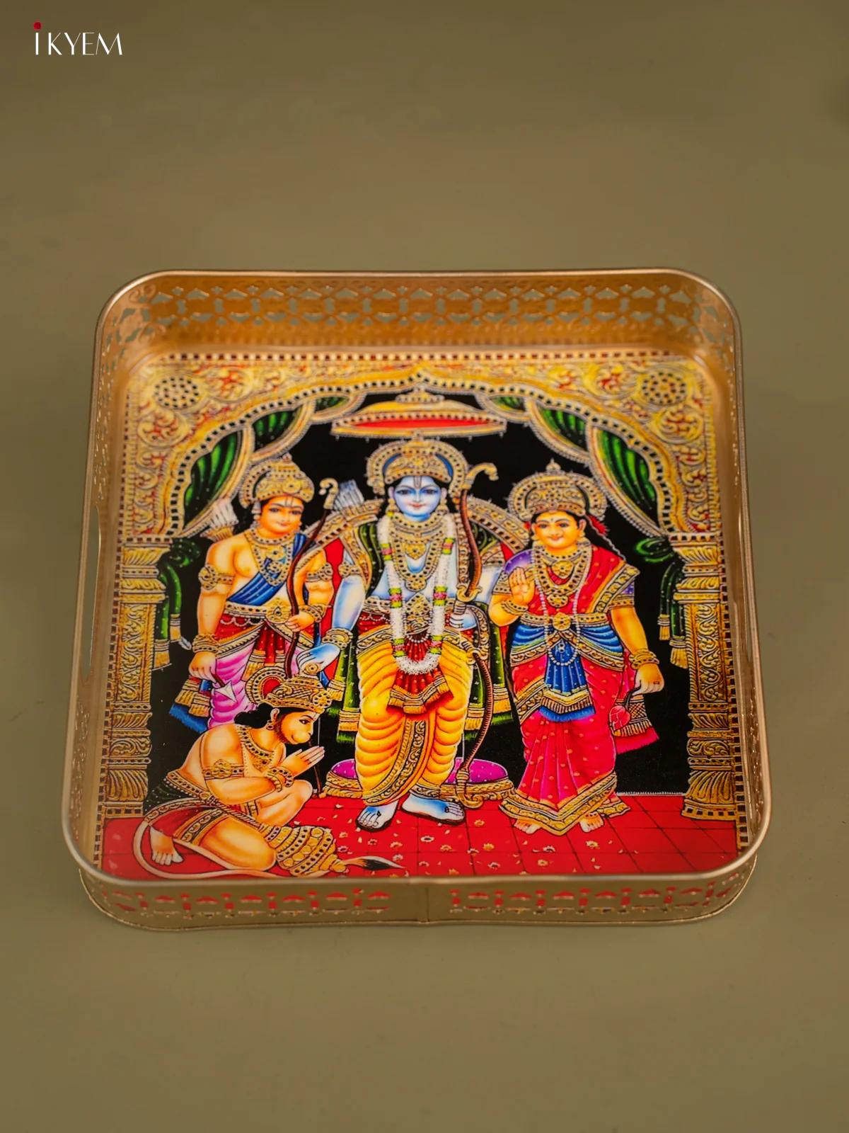 Ramapattabishegam Printed Square Metal tray - KF25158 - Image 4