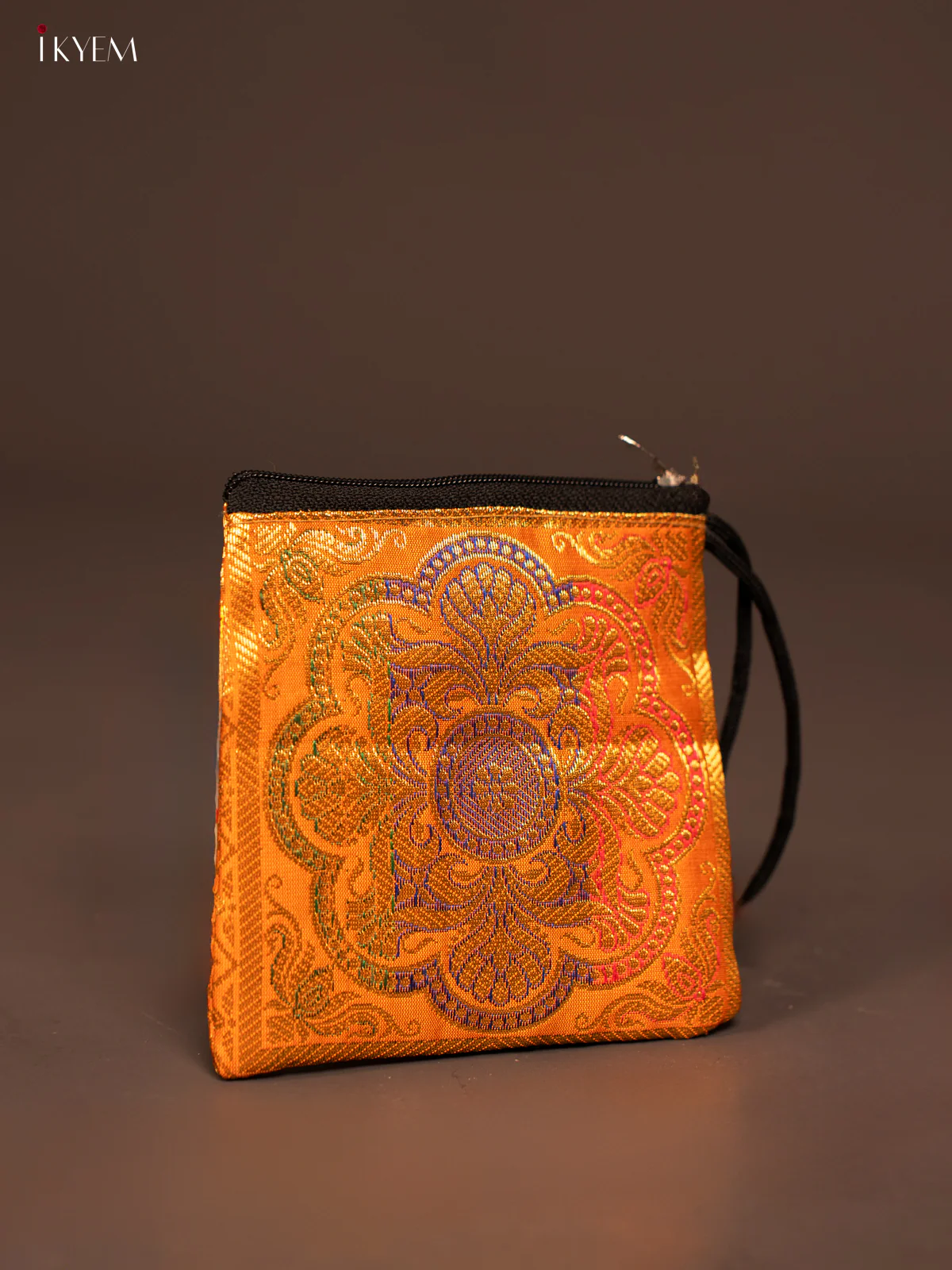 Rangoli designed Banarasi Coin Pouch - KF05115 - Image 10