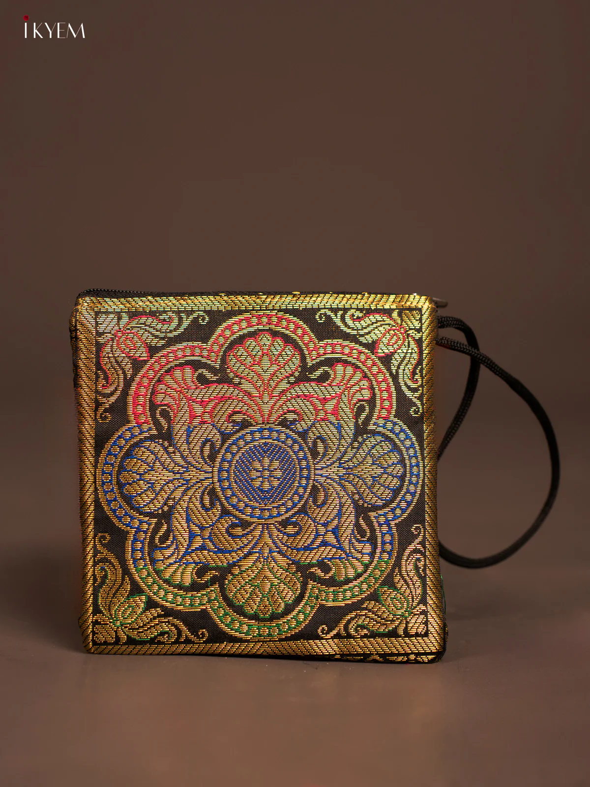 Rangoli designed Banarasi Coin Pouch - KF05115 - Image 4