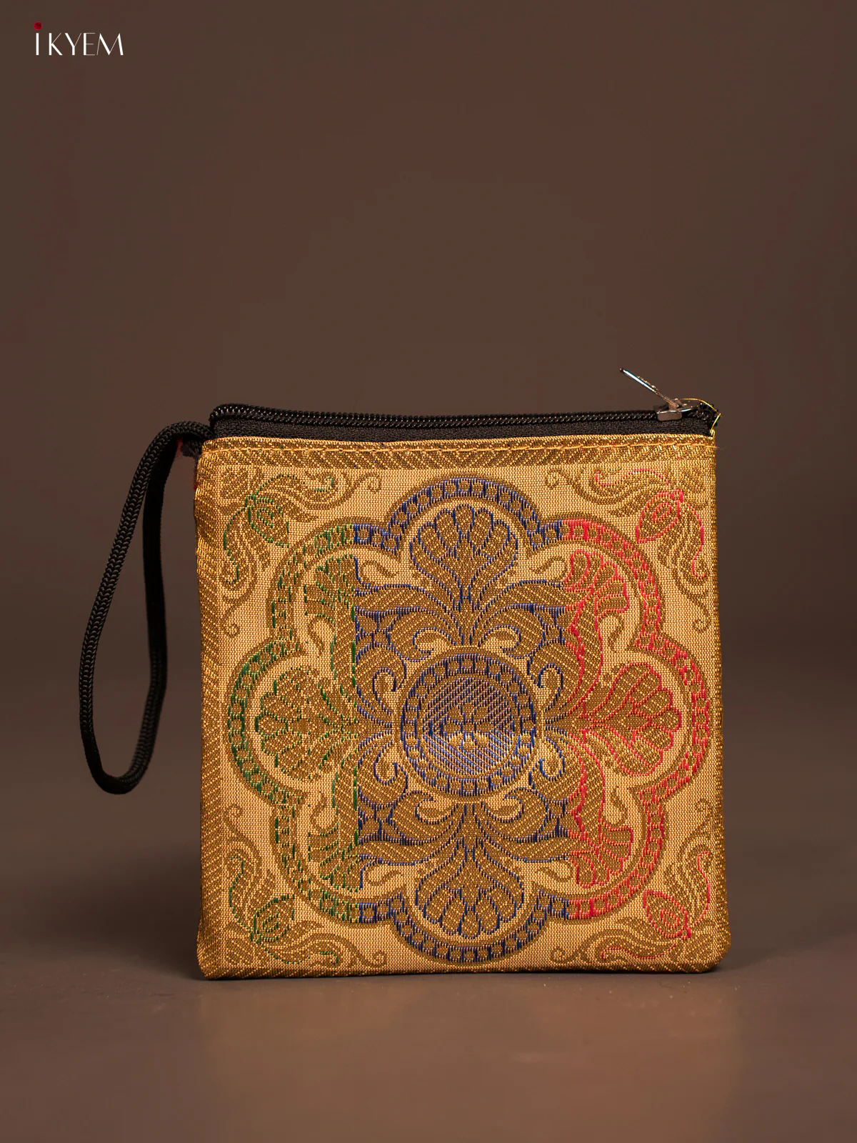 Rangoli designed Banarasi Coin Pouch - KF05115 - Image 9