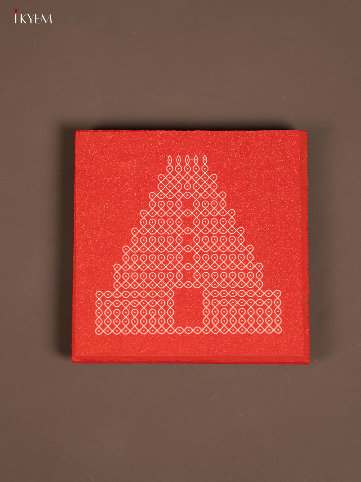 Temple Kolam Manai - Red - KE29160