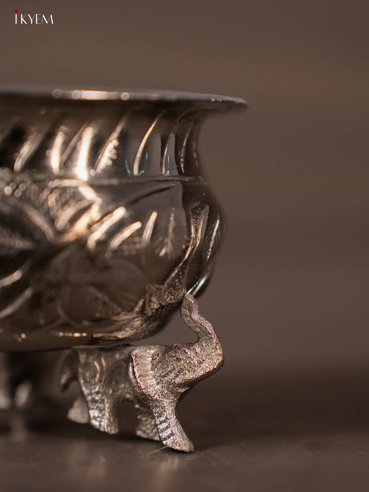 Decorative Silver Plated Small Elephant Urli - KH05182 - Image 2