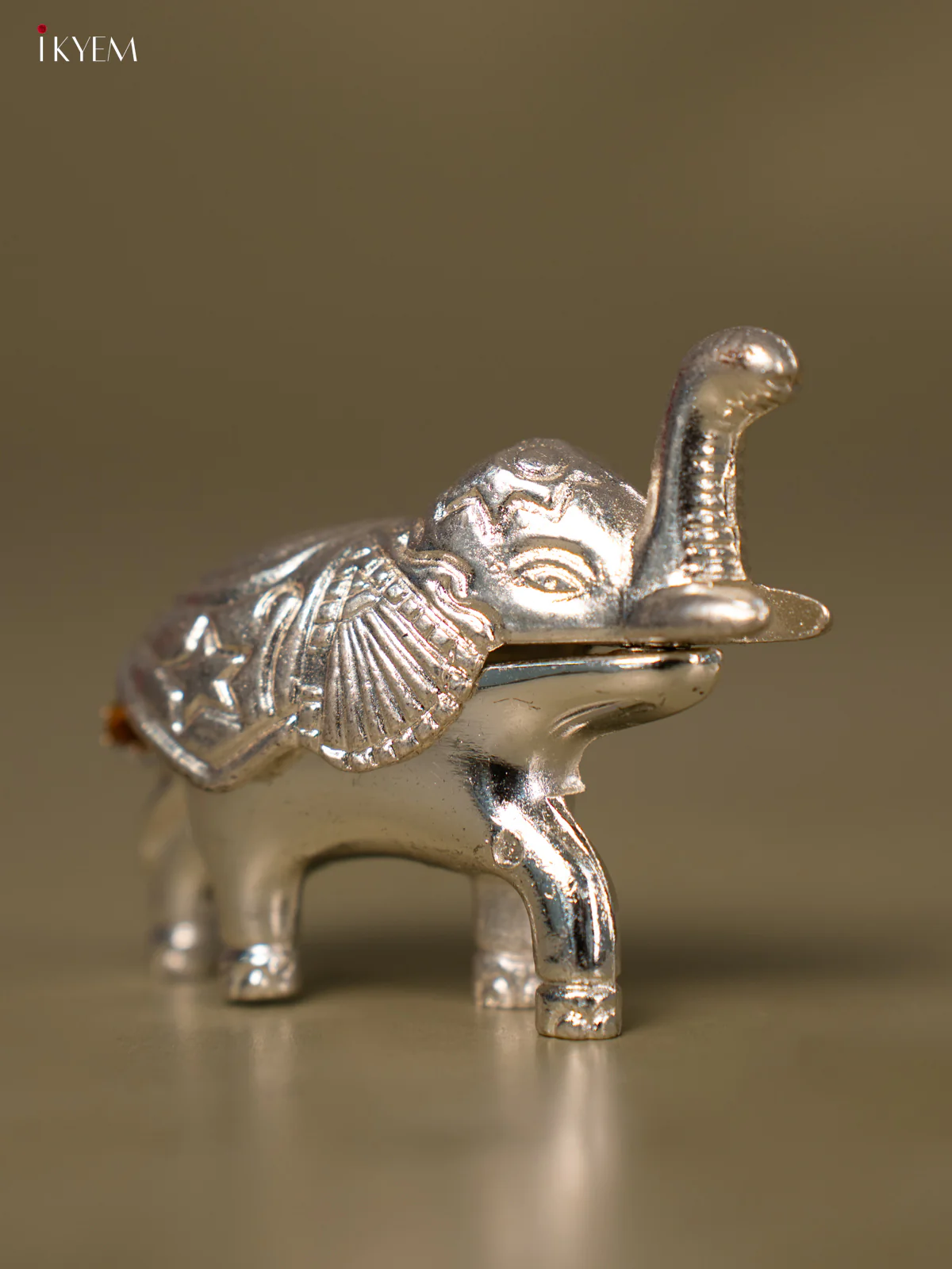 Beautiful Silver Plated Elephant Kumkum Holder - KG15116