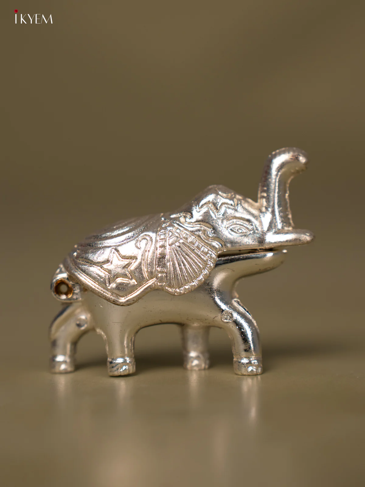 Beautiful Silver Plated Elephant Kumkum Holder - KG15116 - Image 2