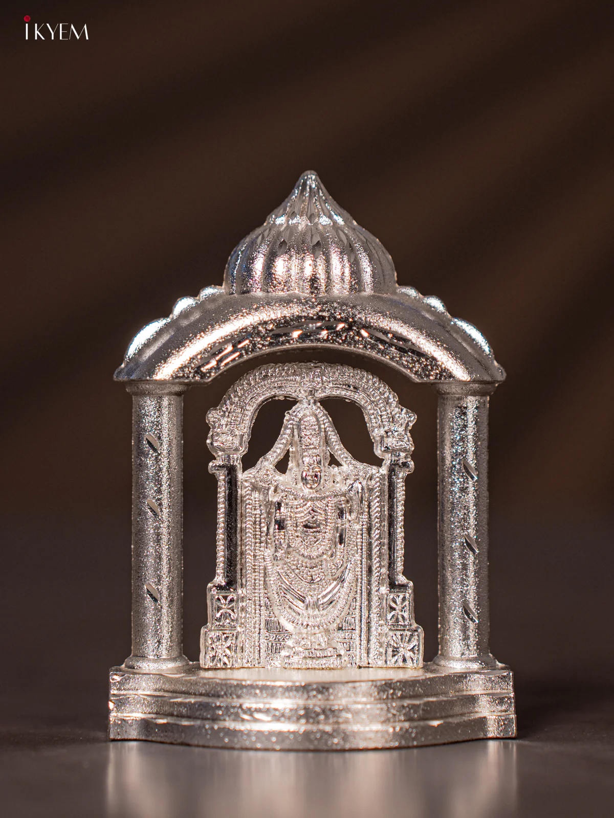Divine Silver Plated Tirupati Balaji in Temple Frame - KG15117