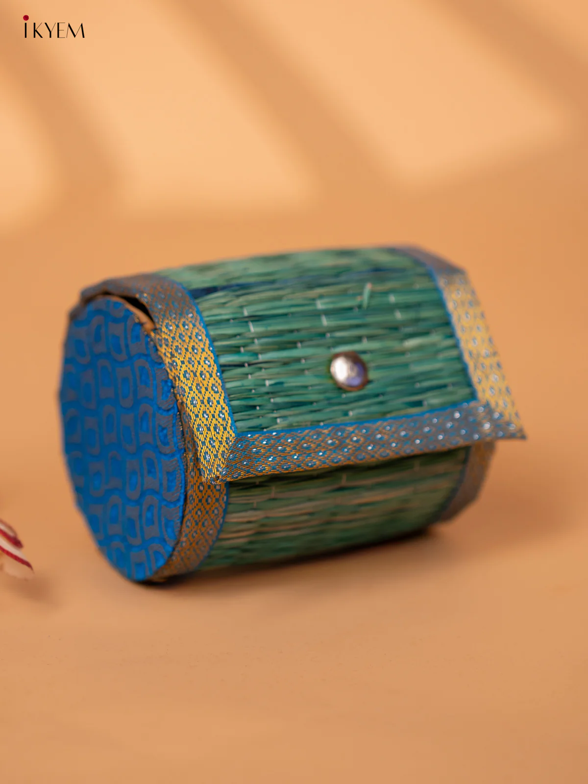 Sky blue Raw Silk with korai Bangle box - KC20127 - Image 3